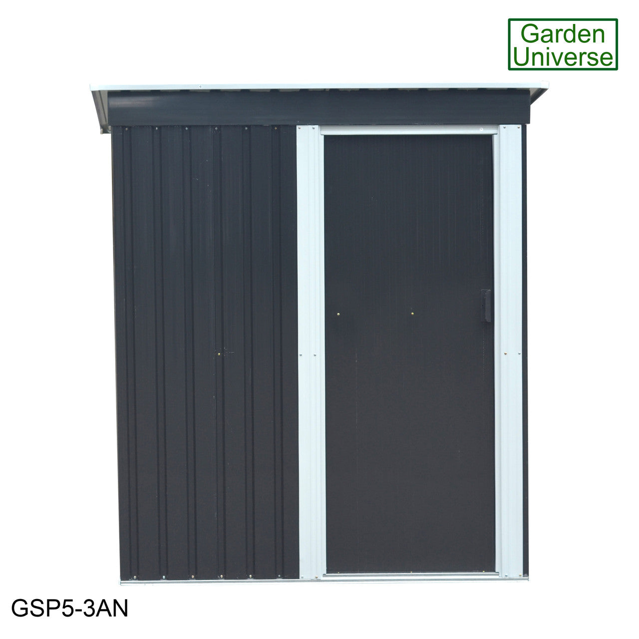 Metal Garden Shed 5' x 3' Storage in Anthracite with Base Frame GSP5-3AN