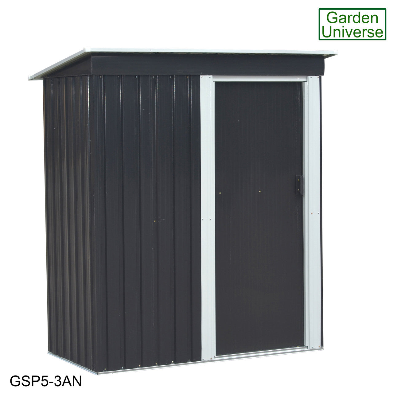 Metal Garden Shed 5' x 3' Storage in Anthracite with Base Frame GSP5-3AN