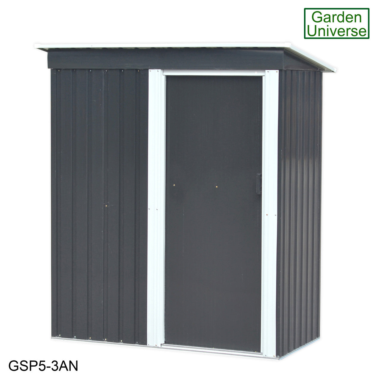 Metal Garden Shed 5' x 3' Storage in Anthracite with Base Frame GSP5-3AN