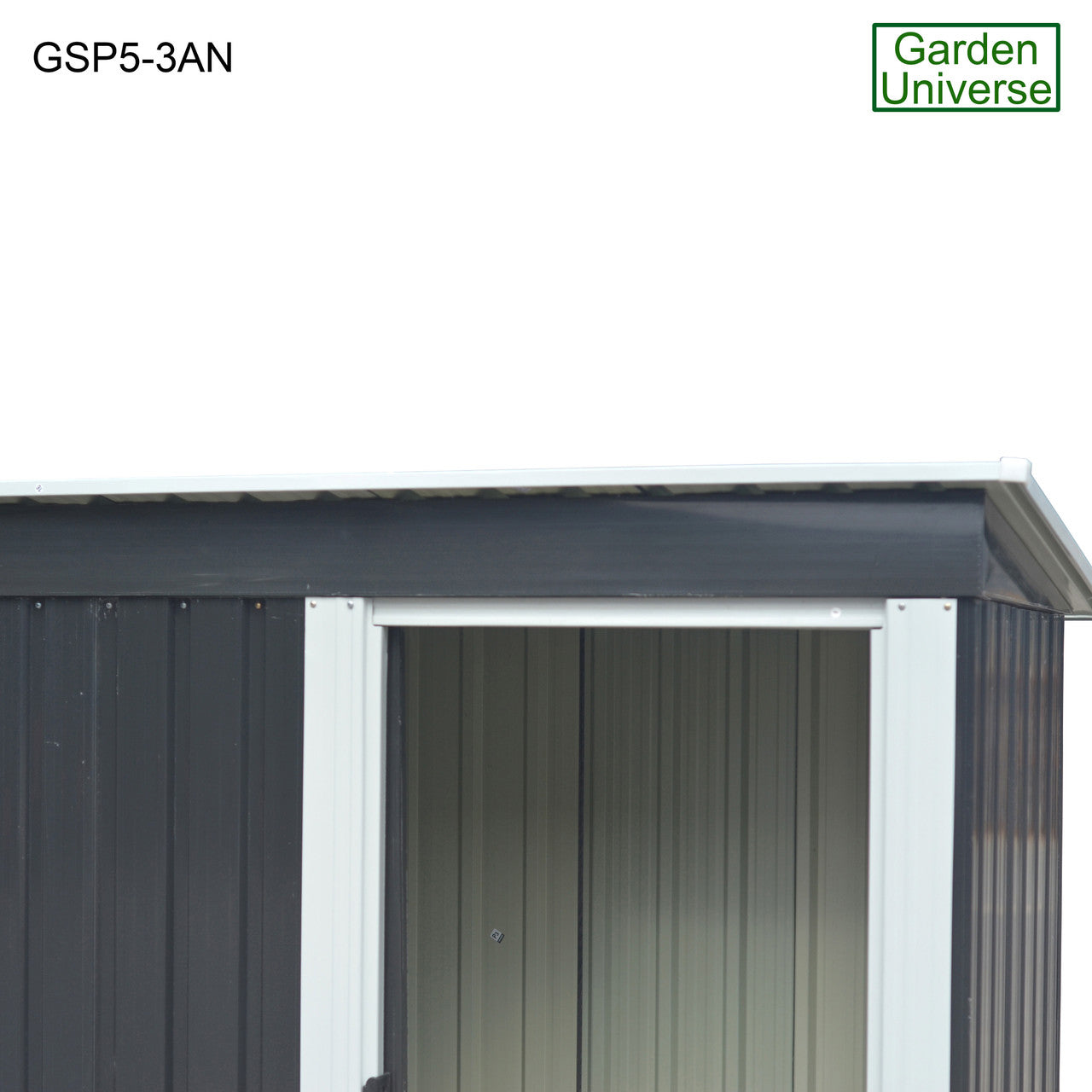 Metal Garden Shed 5' x 3' Storage in Anthracite with Base Frame GSP5-3AN