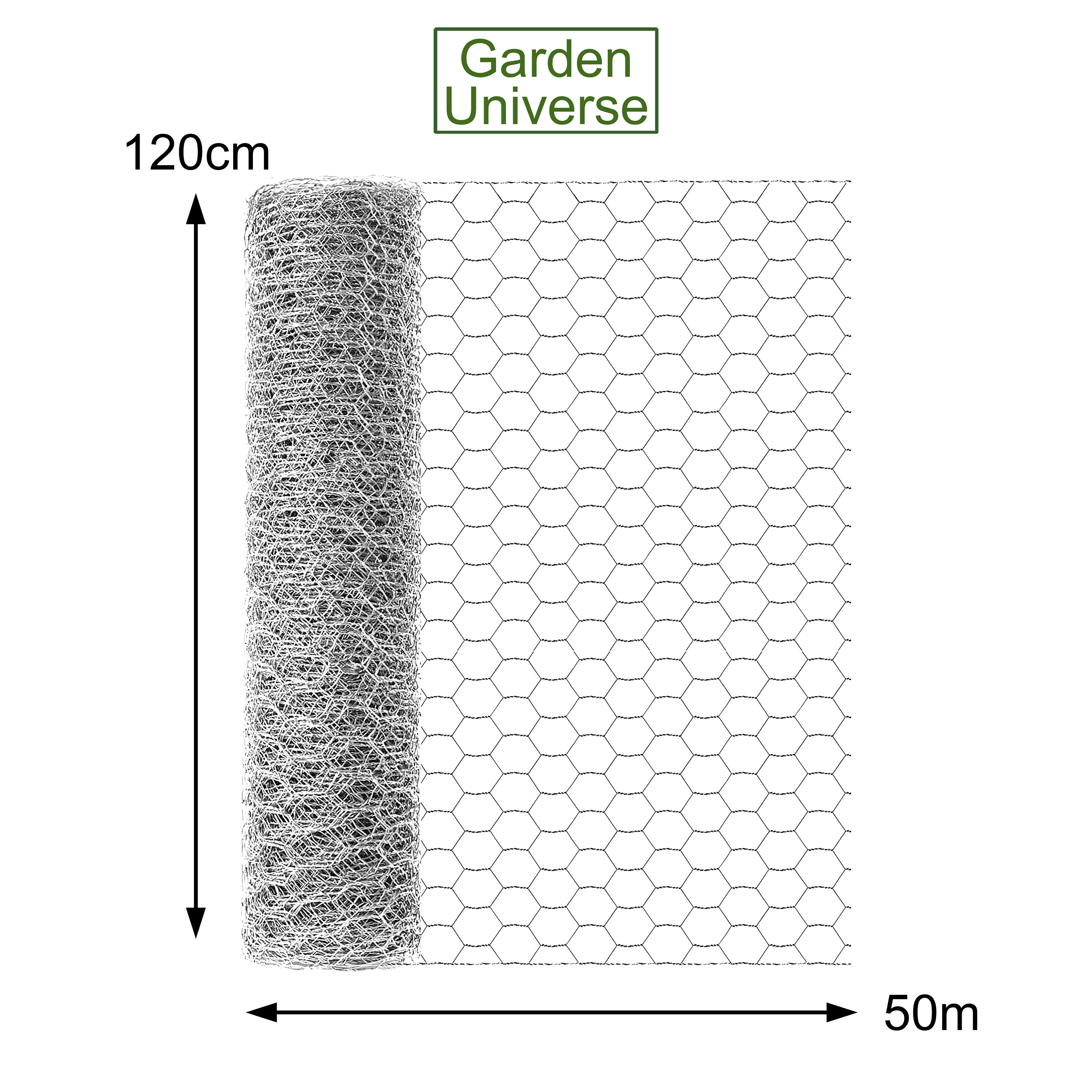 Chicken Wire Galvanised W 120cm x L 50m W03-15