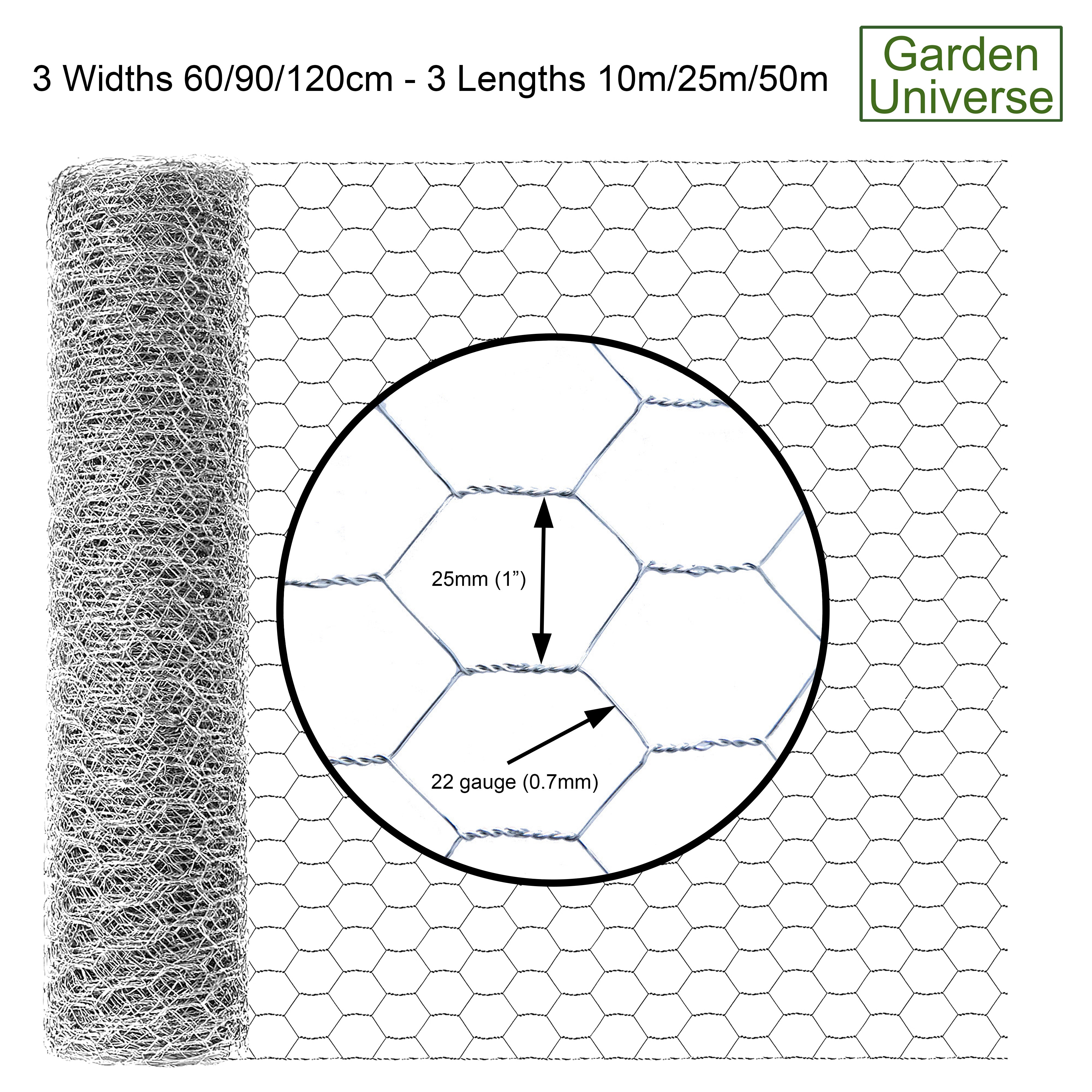 Chicken Wire Galvanised W 120cm x L 50m W03-15