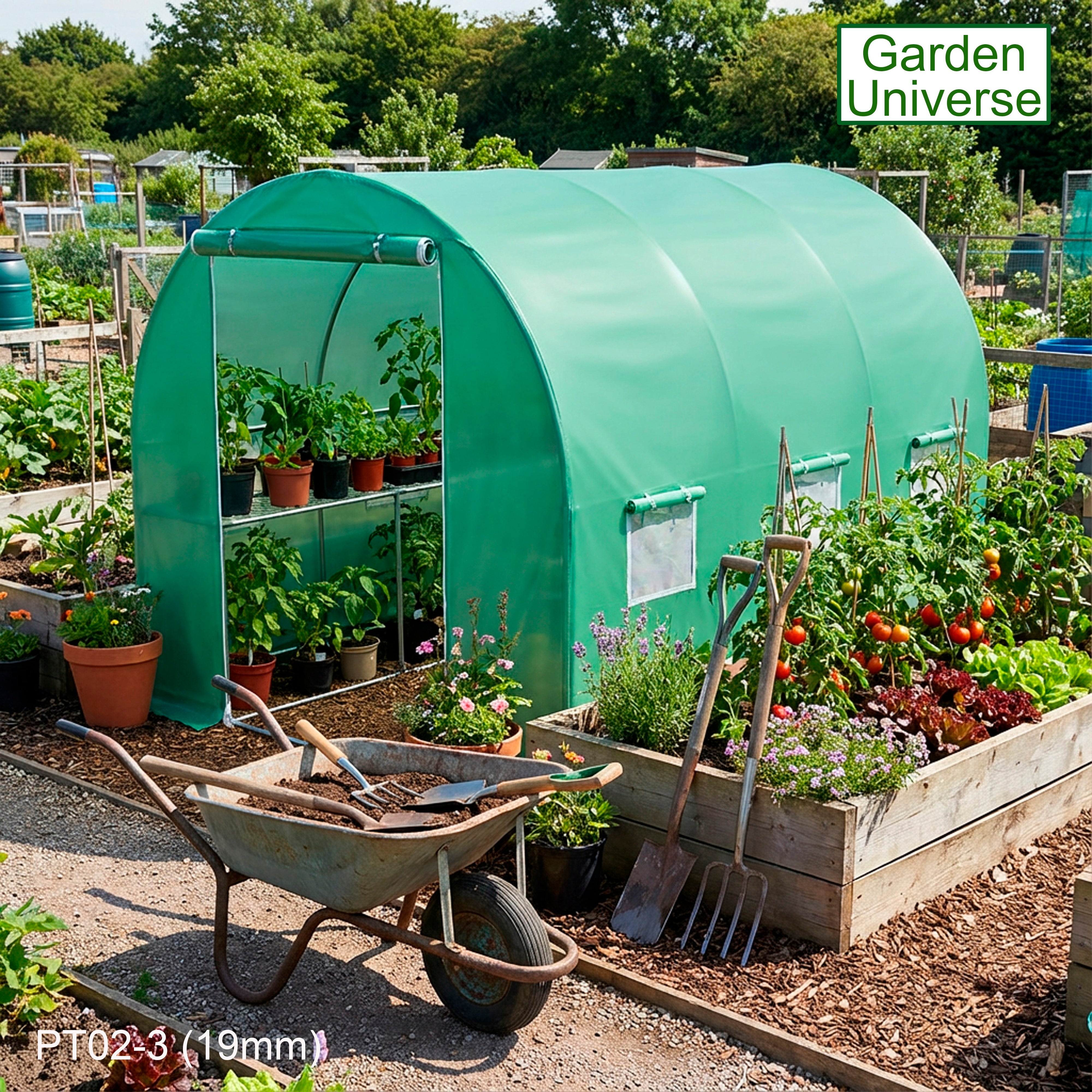 Polytunnel 2m x 3m with 19mm Galvanised Steel Frame PT02-3 (19mm)