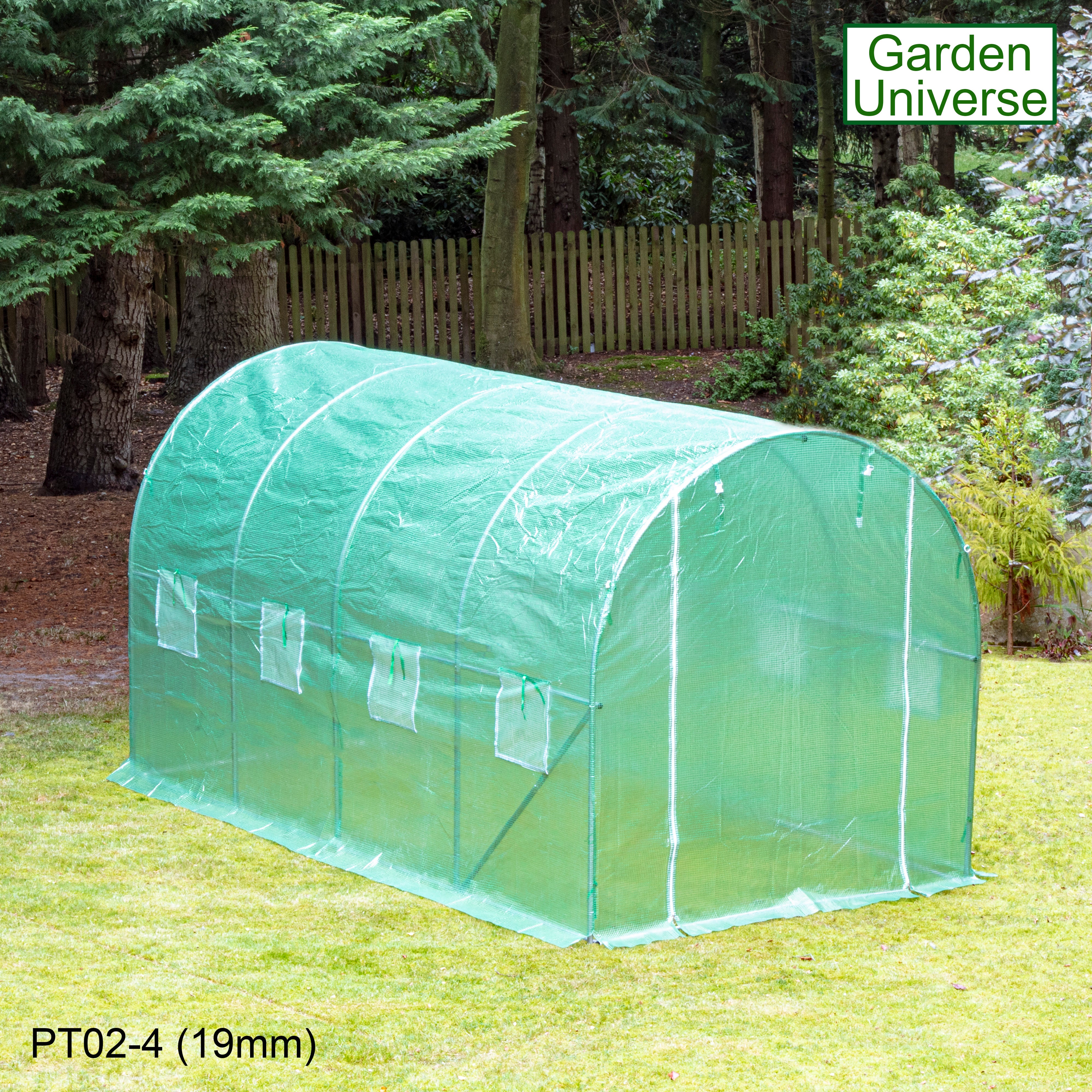 Polytunnel 2m x 4m with 19mm Galvanised Steel Frame PT02-4 (19mm)