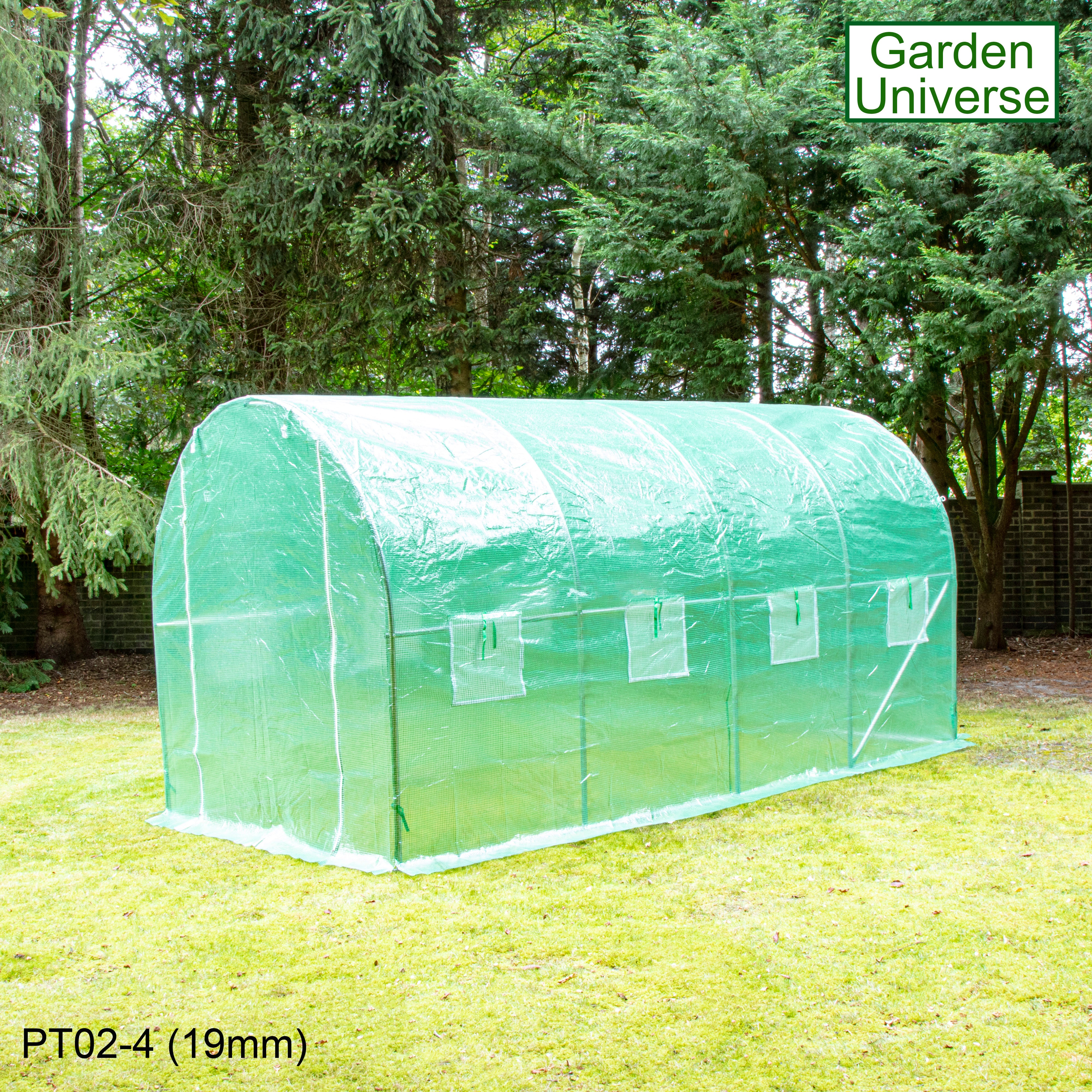 Polytunnel 2m x 4m with 19mm Galvanised Steel Frame PT02-4 (19mm)