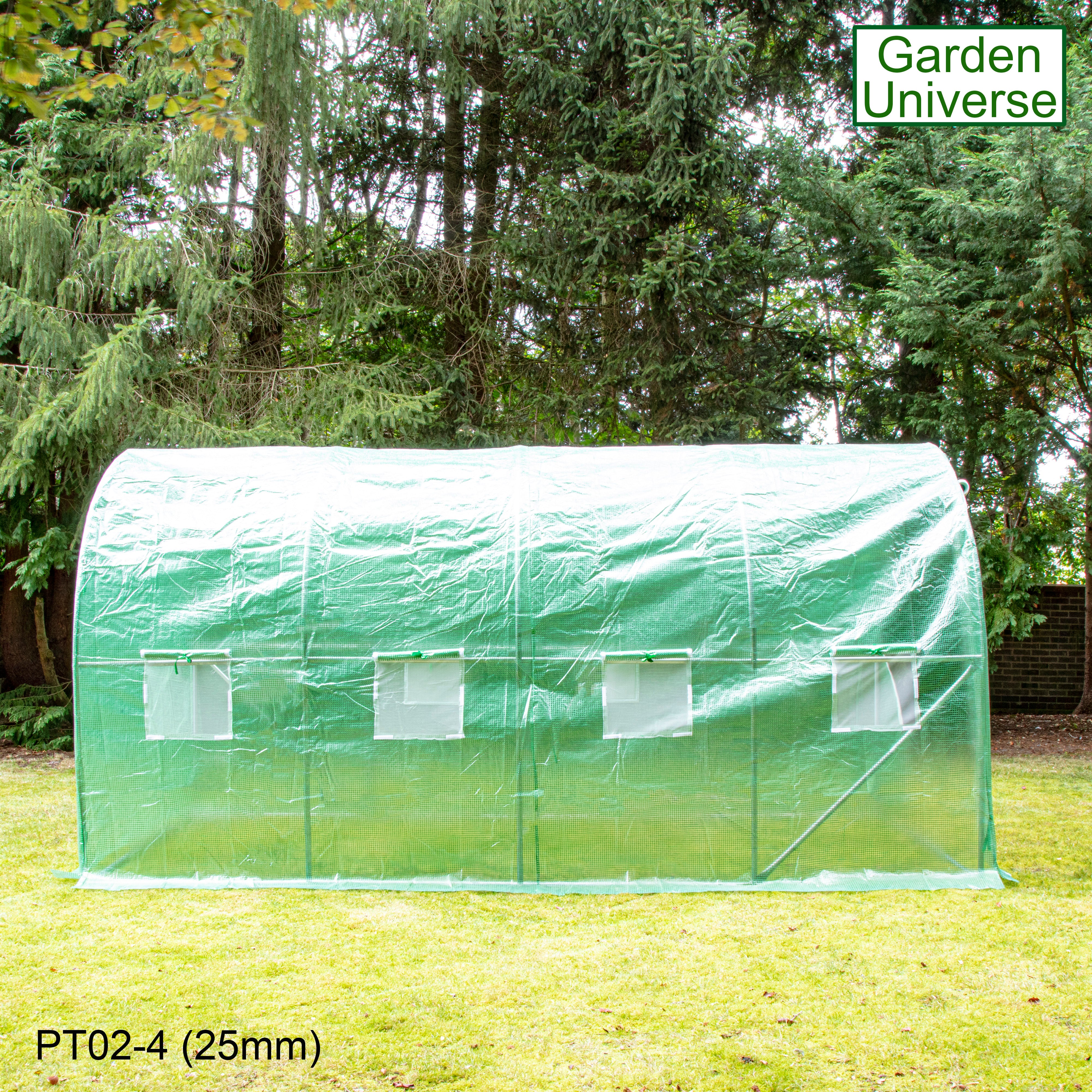 Polytunnel 2m x 4m with 25mm Galvanised Steel Frame PT02-4 (25mm)