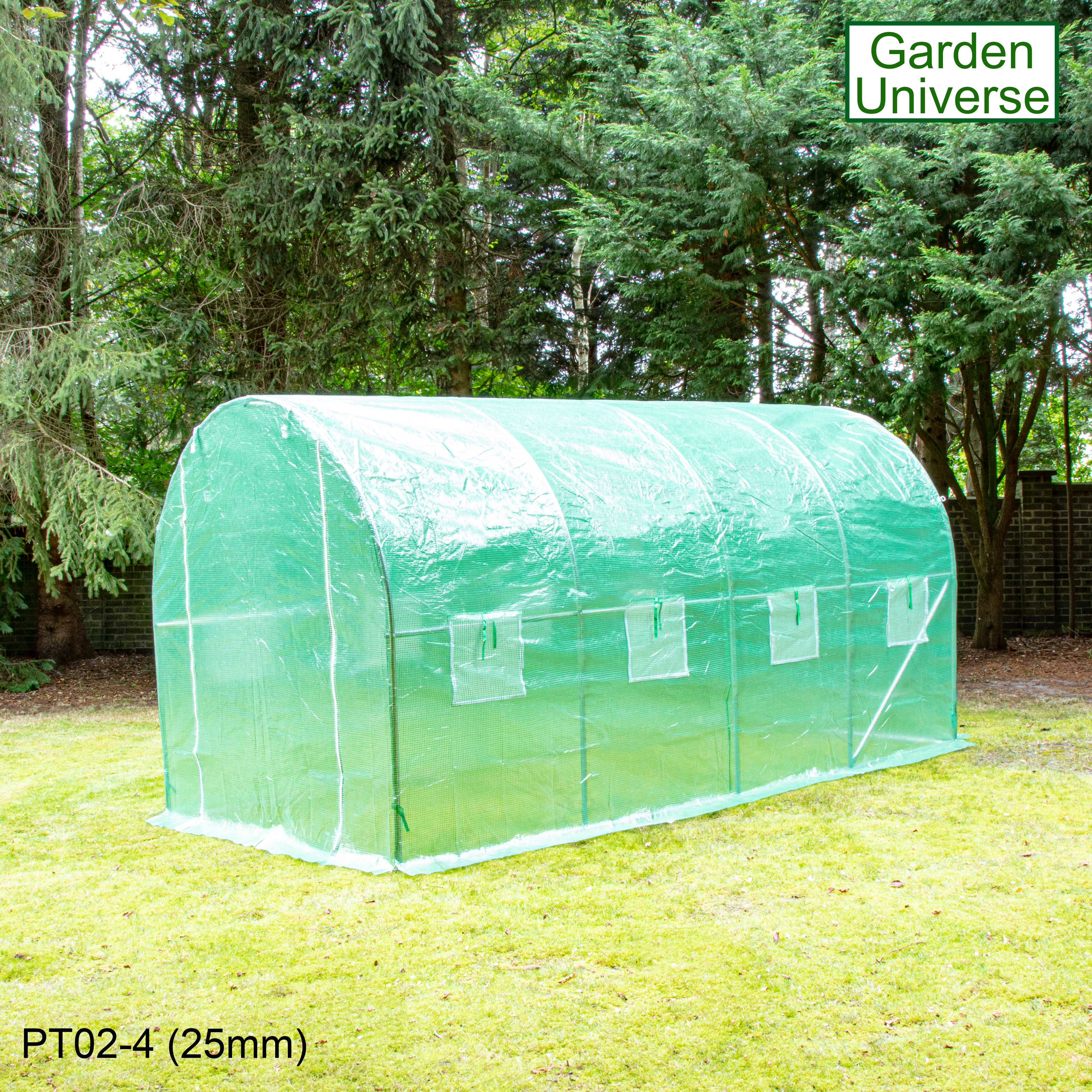 Polytunnel 2m x 4m with 25mm Galvanised Steel Frame PT02-4 (25mm)