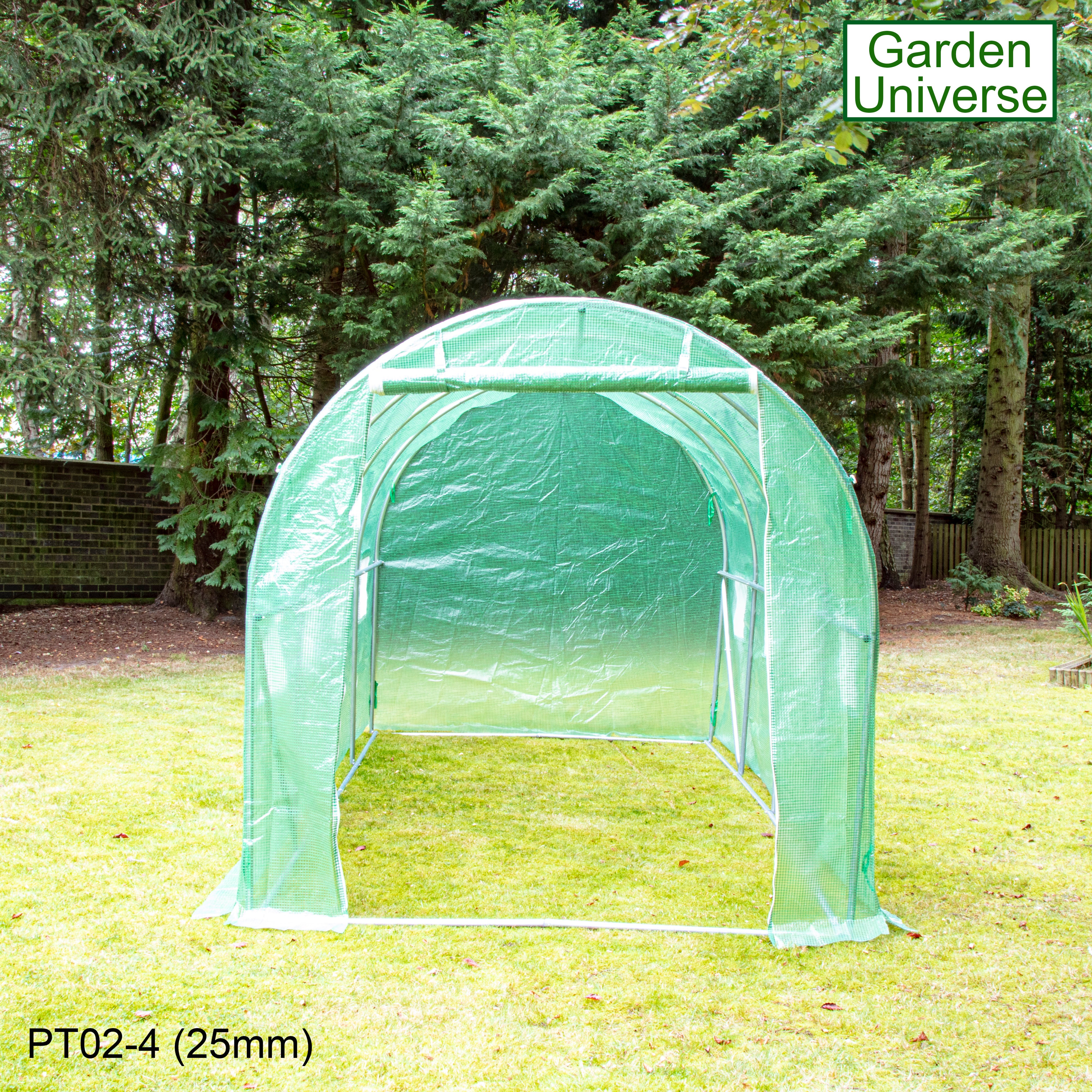 Polytunnel 2m x 4m with 25mm Galvanised Steel Frame PT02-4 (25mm)