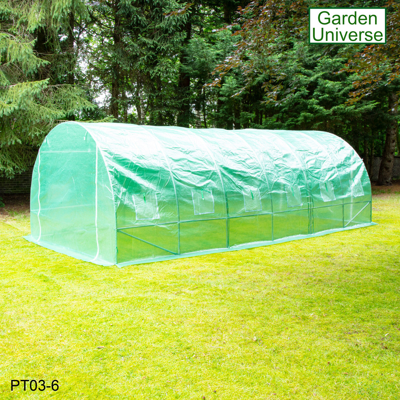 Polytunnel 3m x 6m with 25mm Galvanised Steel Frame PT03-6