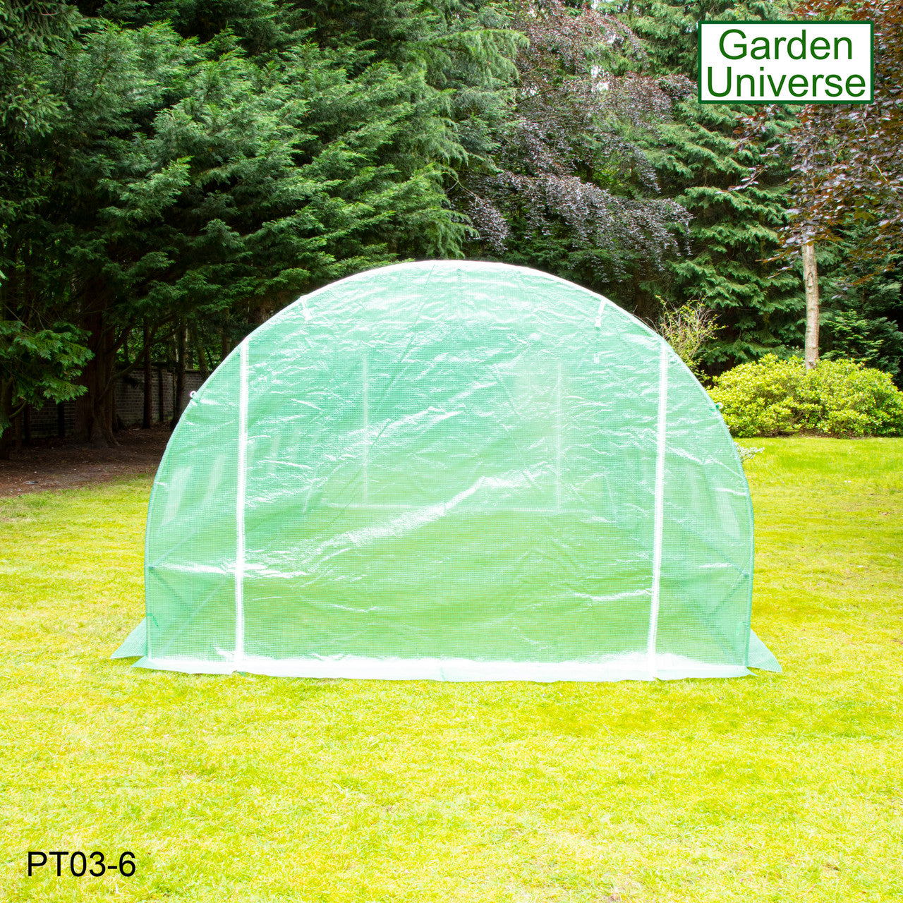 Polytunnel 3m x 6m with 25mm Galvanised Steel Frame PT03-6