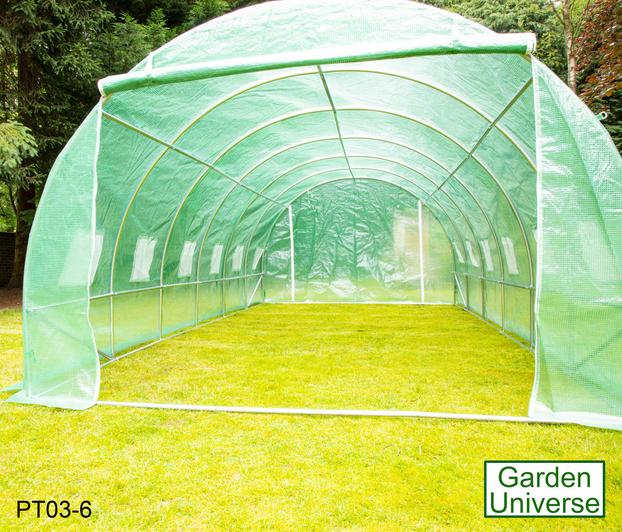 Polytunnel 3m x 6m with 25mm Galvanised Steel Frame PT03-6