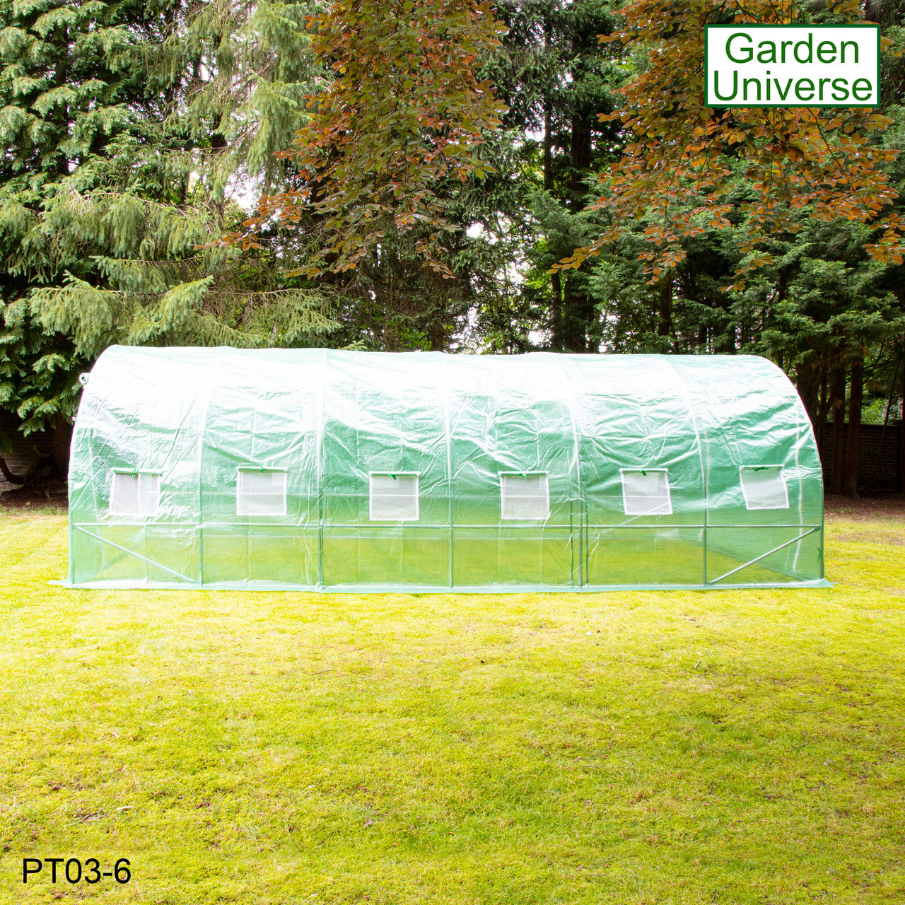 Polytunnel 3m x 6m with 25mm Galvanised Steel Frame PT03-6