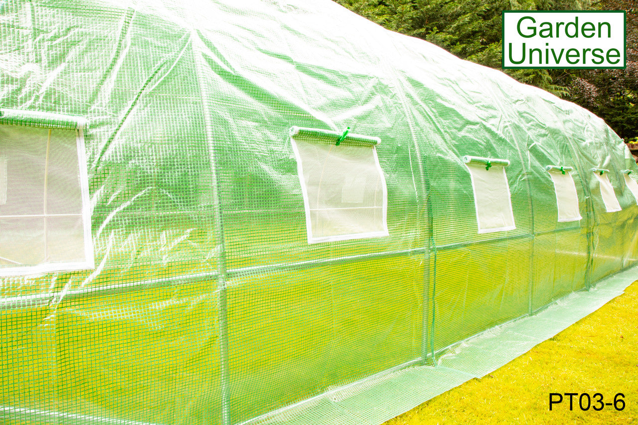 Polytunnel 3m x 6m with 25mm Galvanised Steel Frame PT03-6