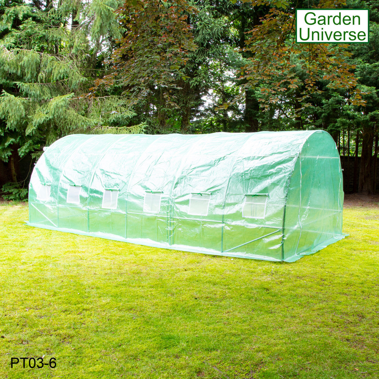 Polytunnel 3m x 6m with 25mm Galvanised Steel Frame PT03-6