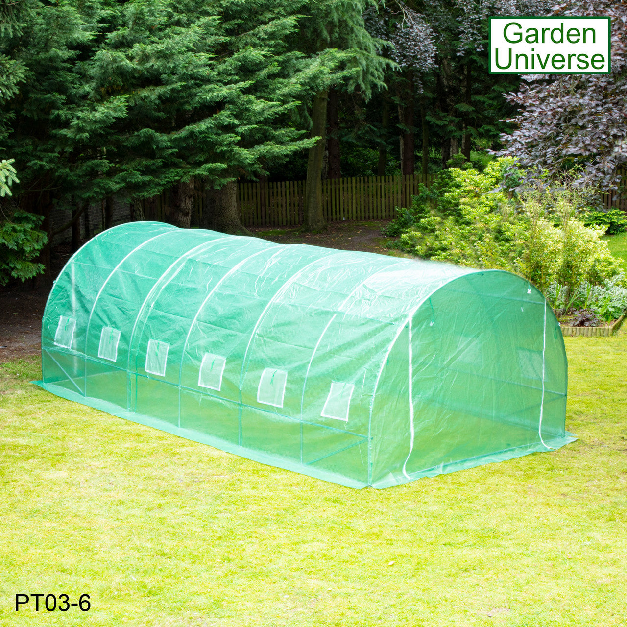 Polytunnel 3m x 6m with 25mm Galvanised Steel Frame PT03-6