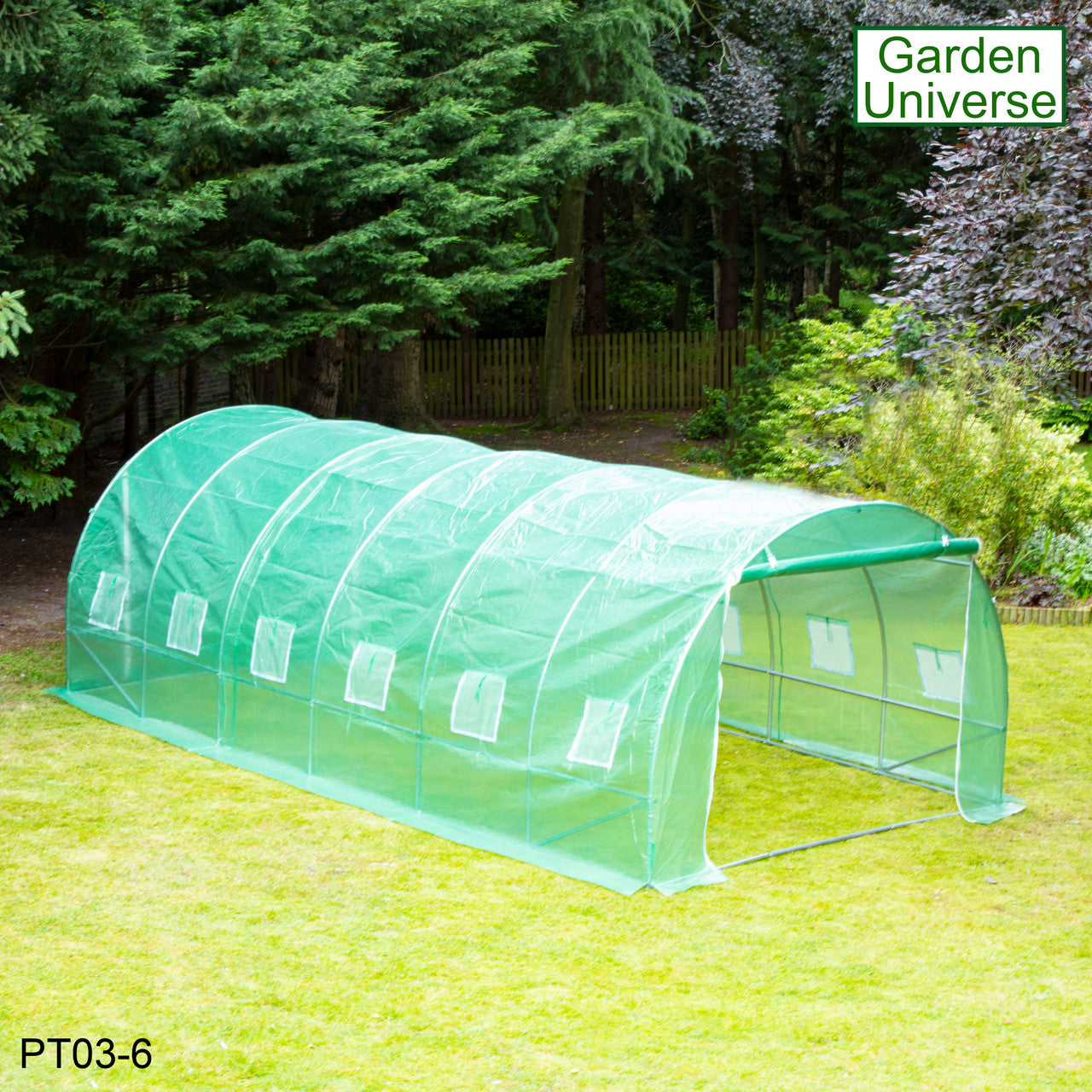 Polytunnel 3m x 6m with 25mm Galvanised Steel Frame PT03-6