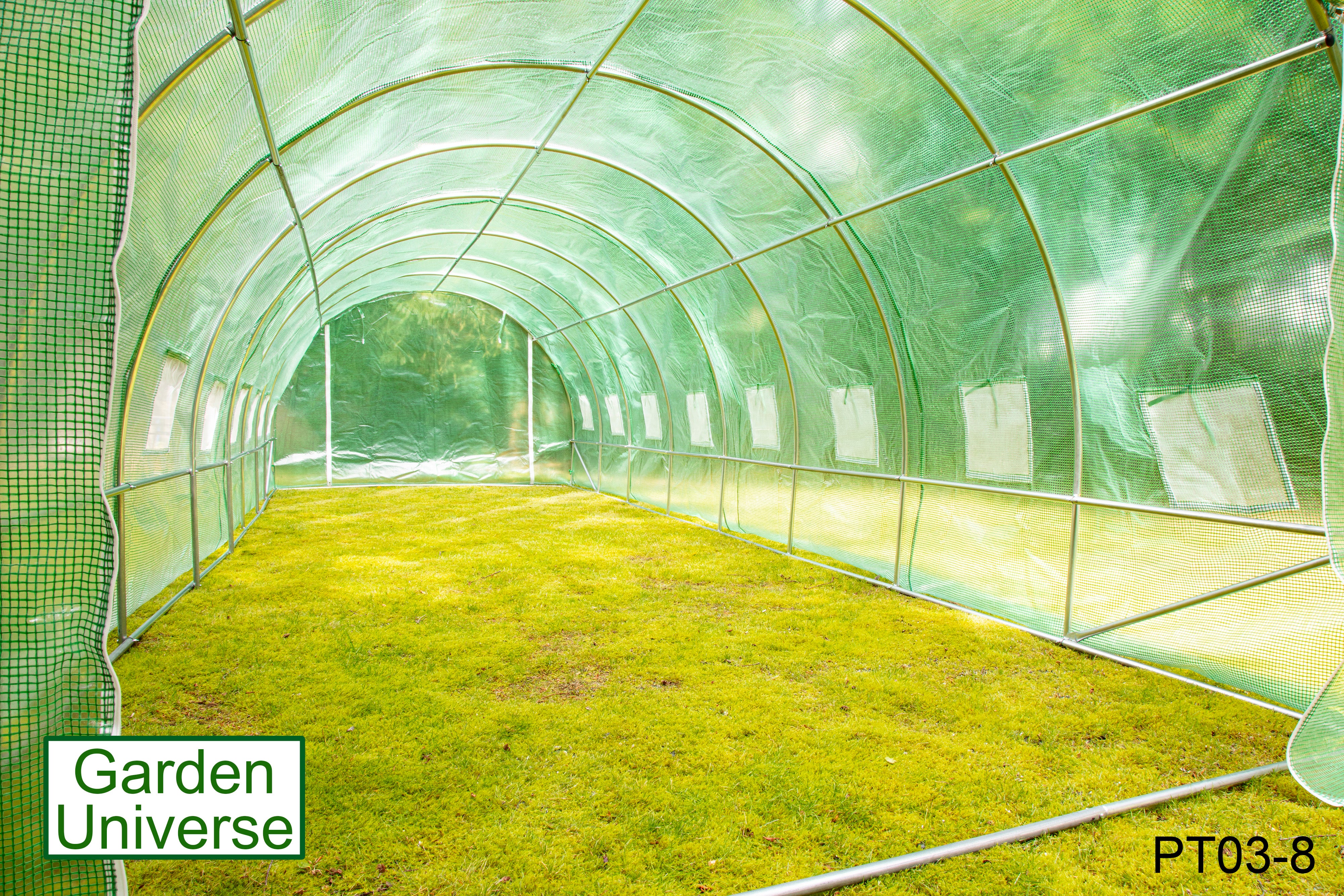 Polytunnel 3m x 8m with 25mm Galvanised Steel Frame PT03-8