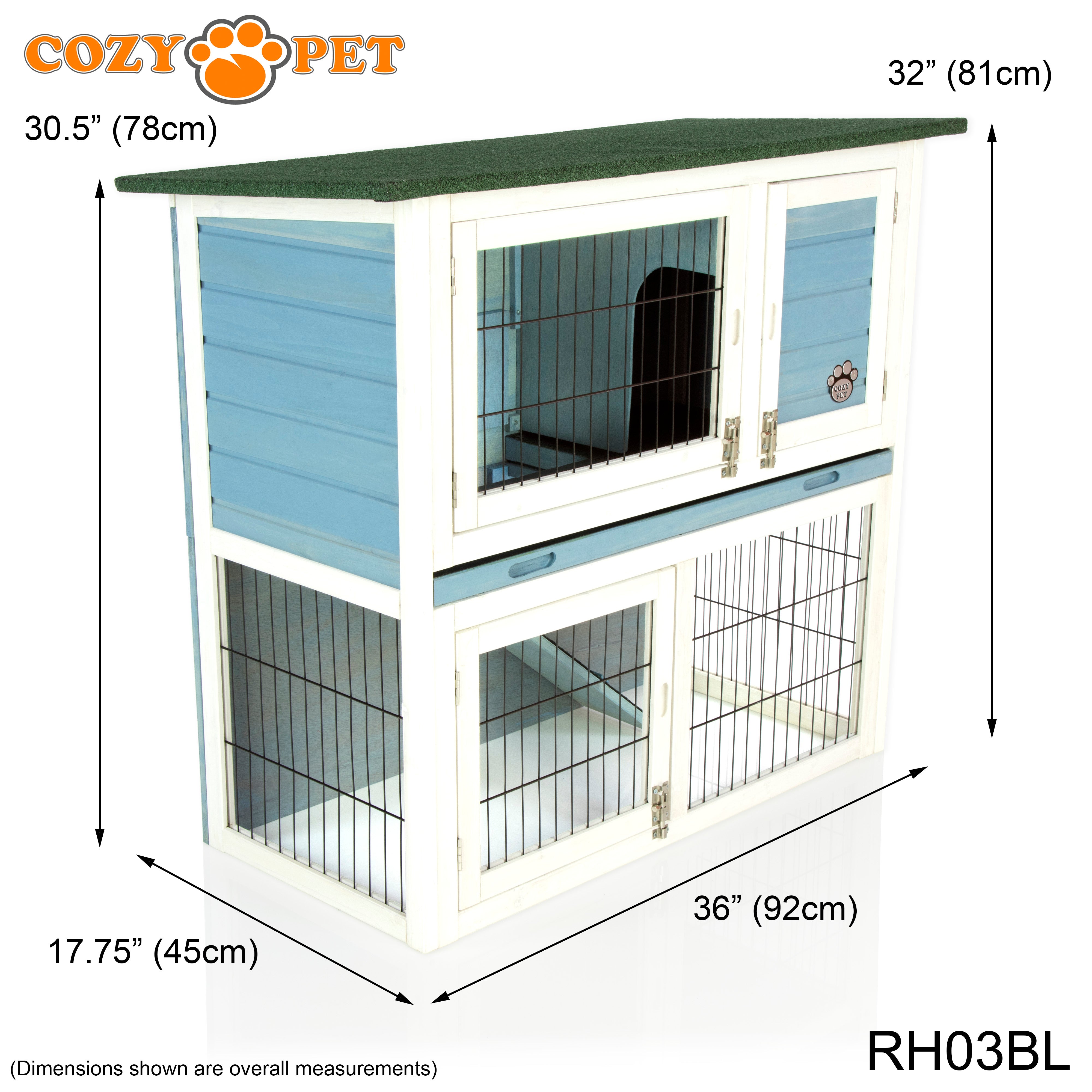 Rabbit Hutch 3ft - Blue - RH03BL