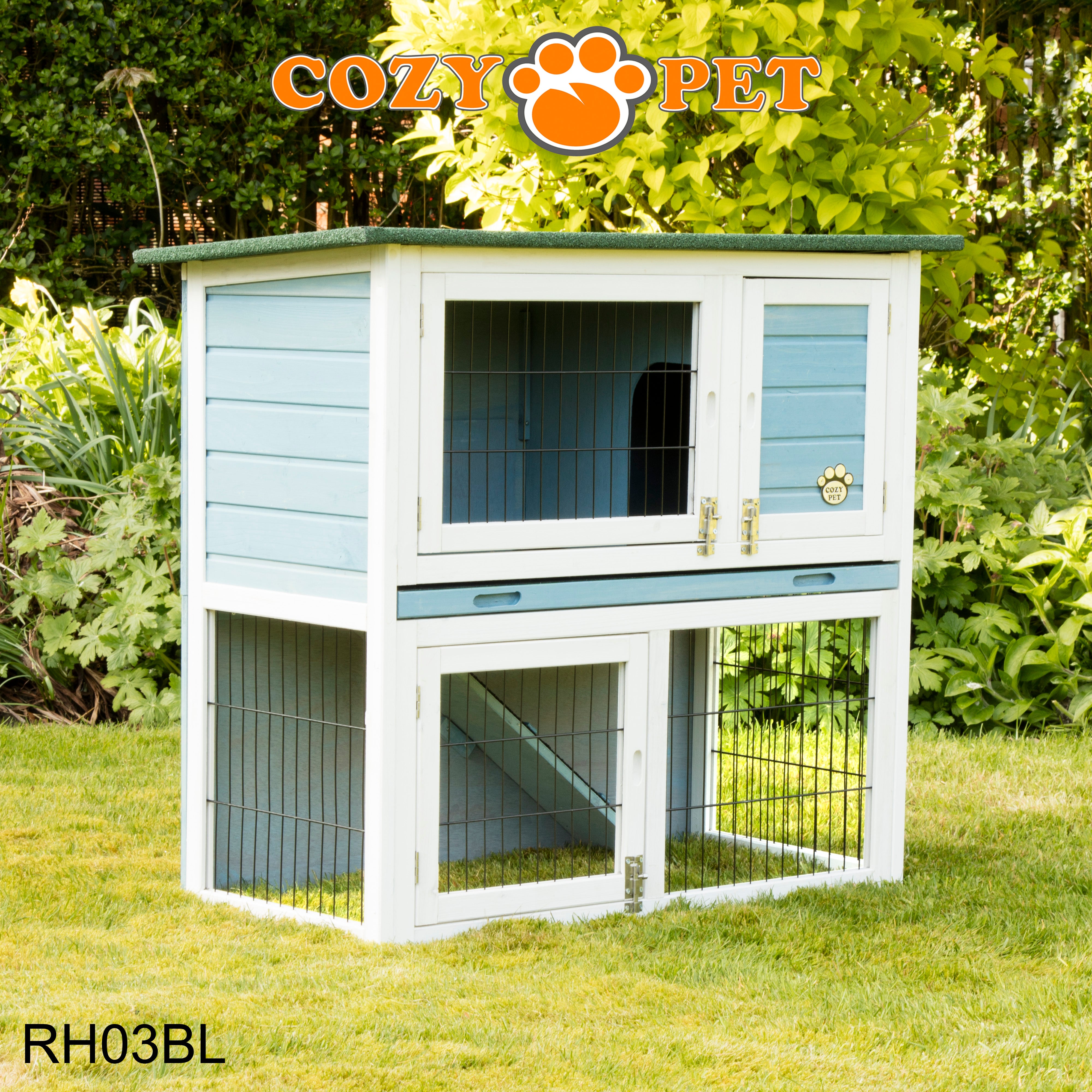 Rabbit Hutch 3ft - Blue - RH03BL