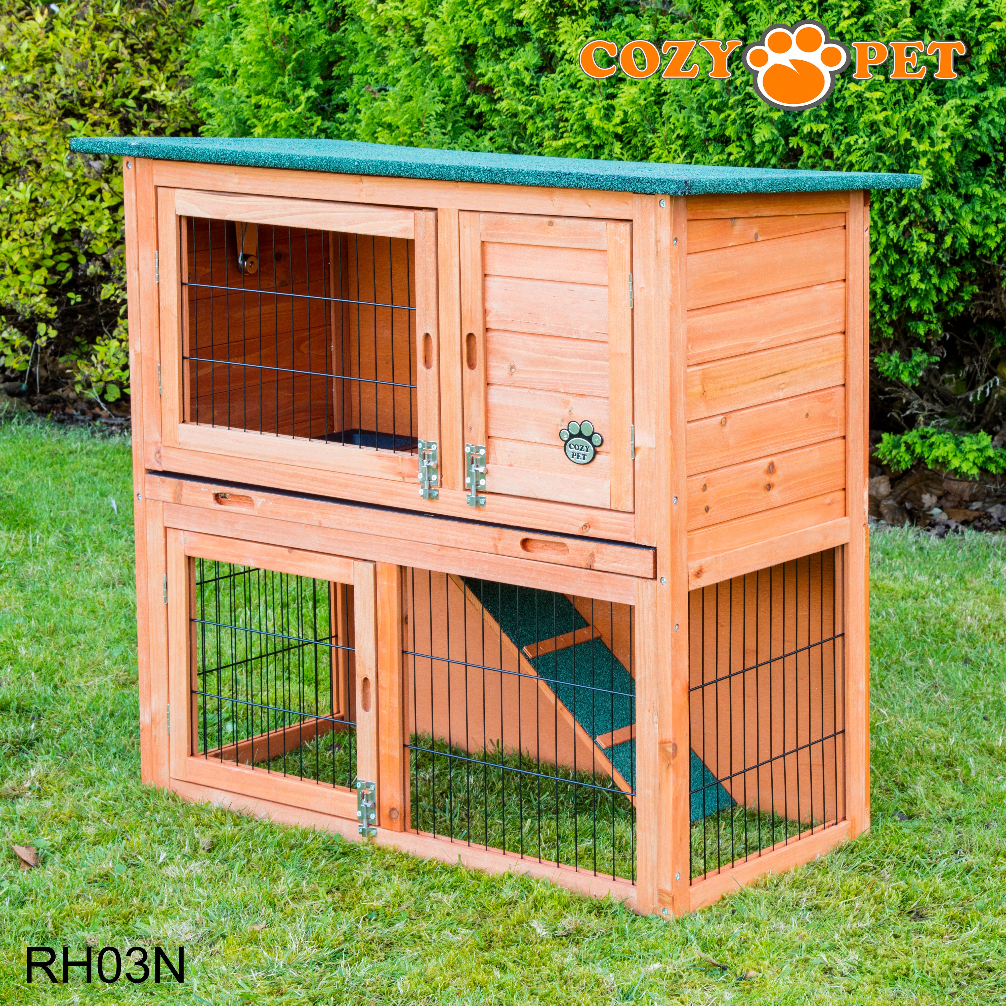 Rabbit Hutch 3ft - Natural - RH03N + RH03C