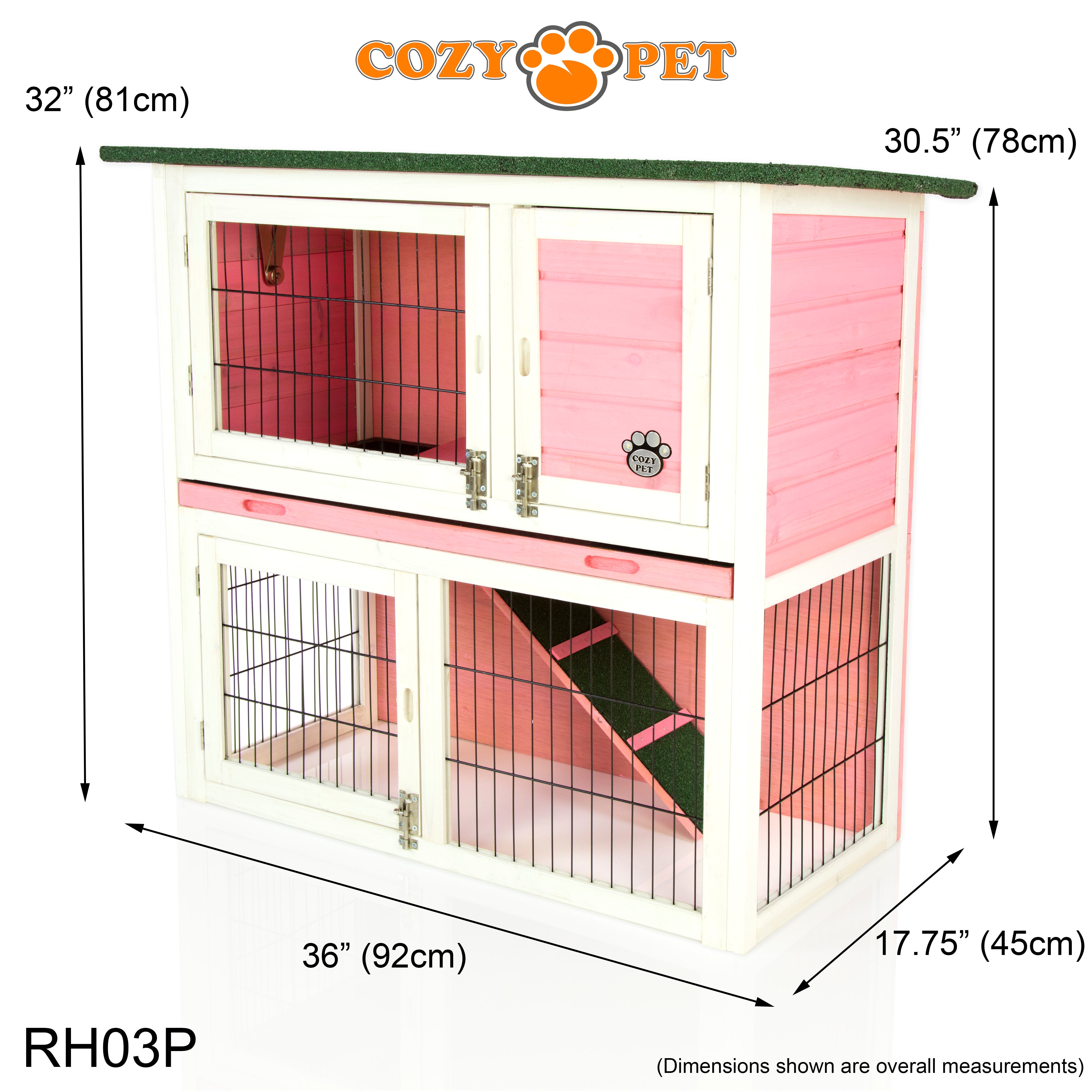 Rabbit Hutch 3ft - Pink - RH03P