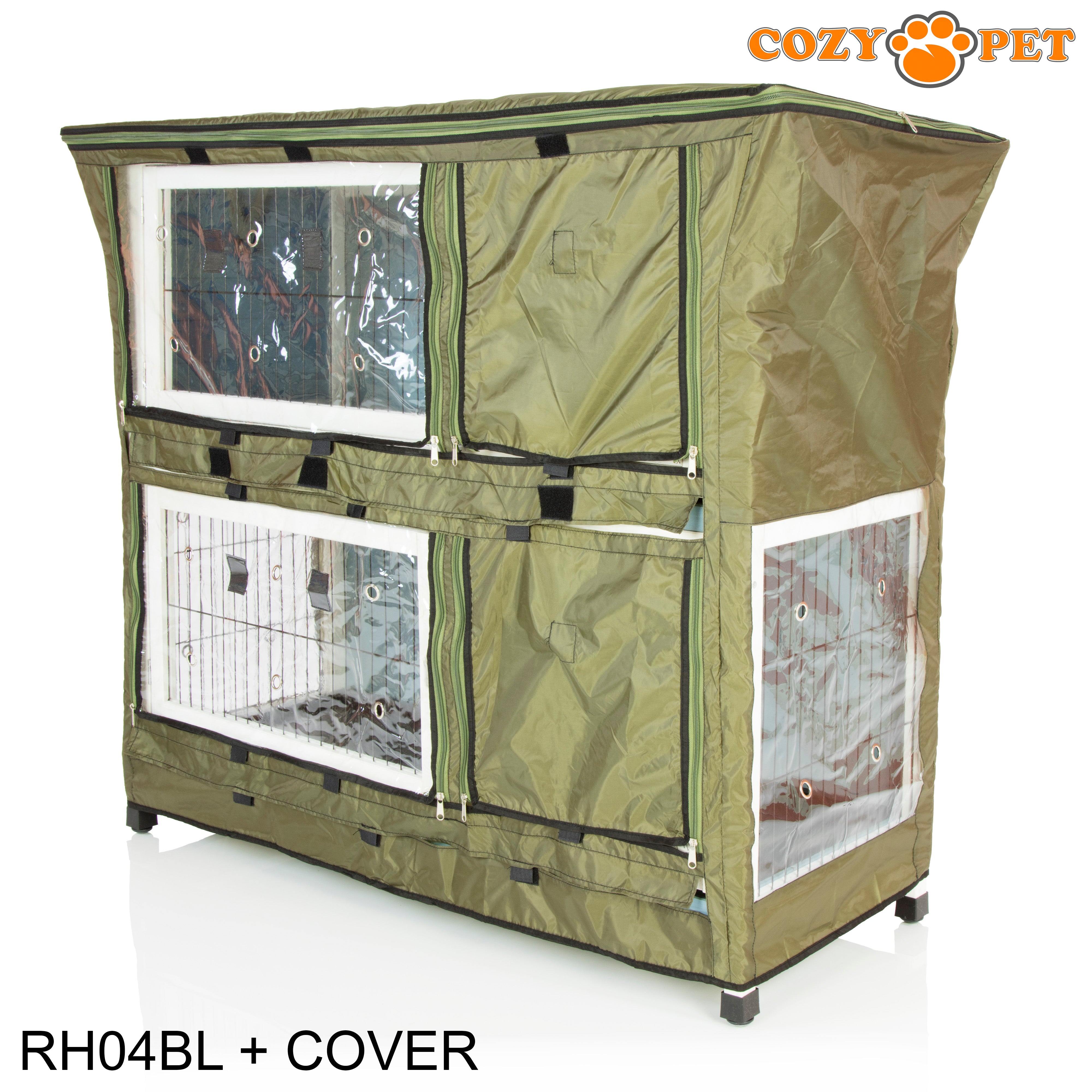 Rabbit Hutch 4ft with Cover - Natural - RH04N + Cover