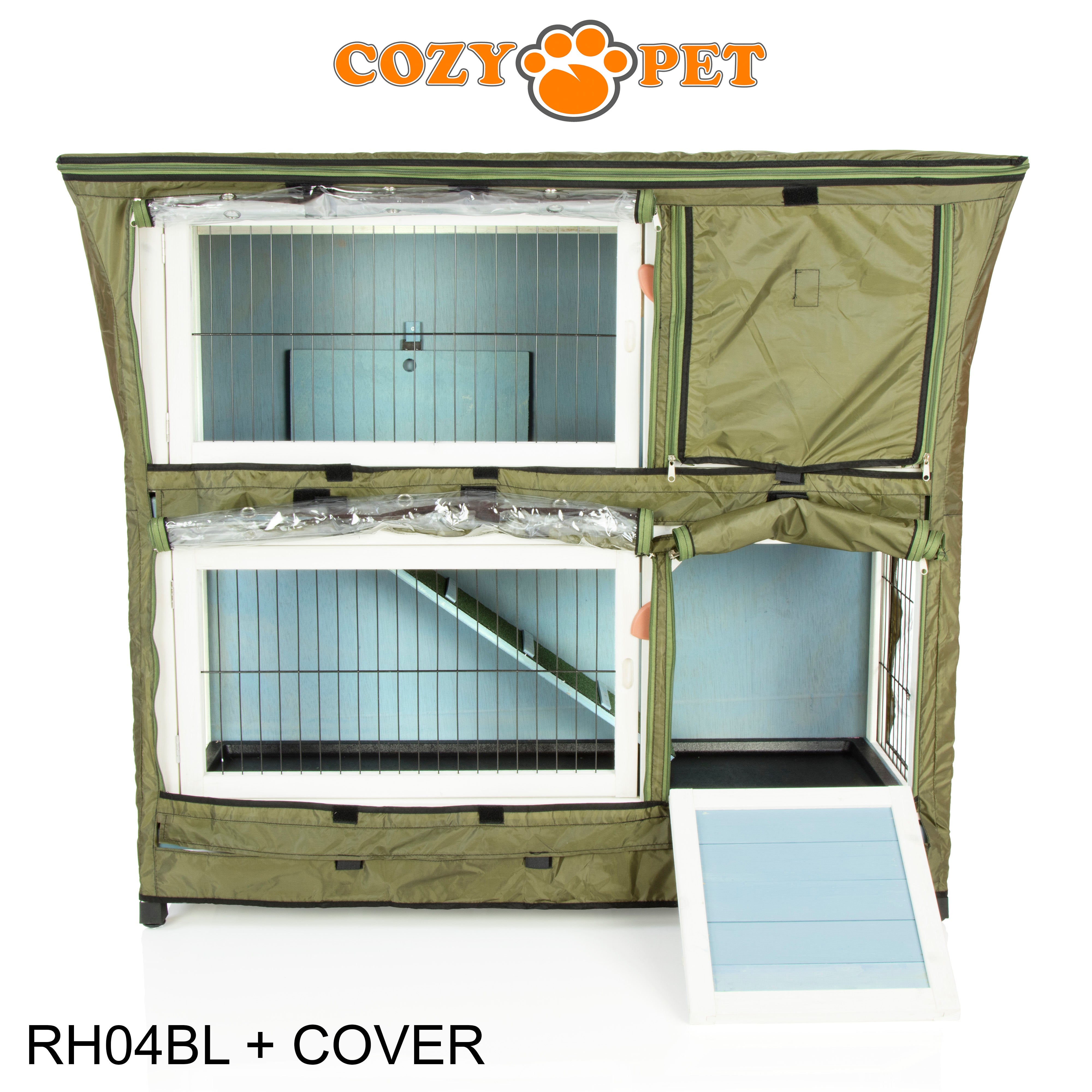 Rabbit Hutch 4ft with Cover - Natural - RH04N + Cover