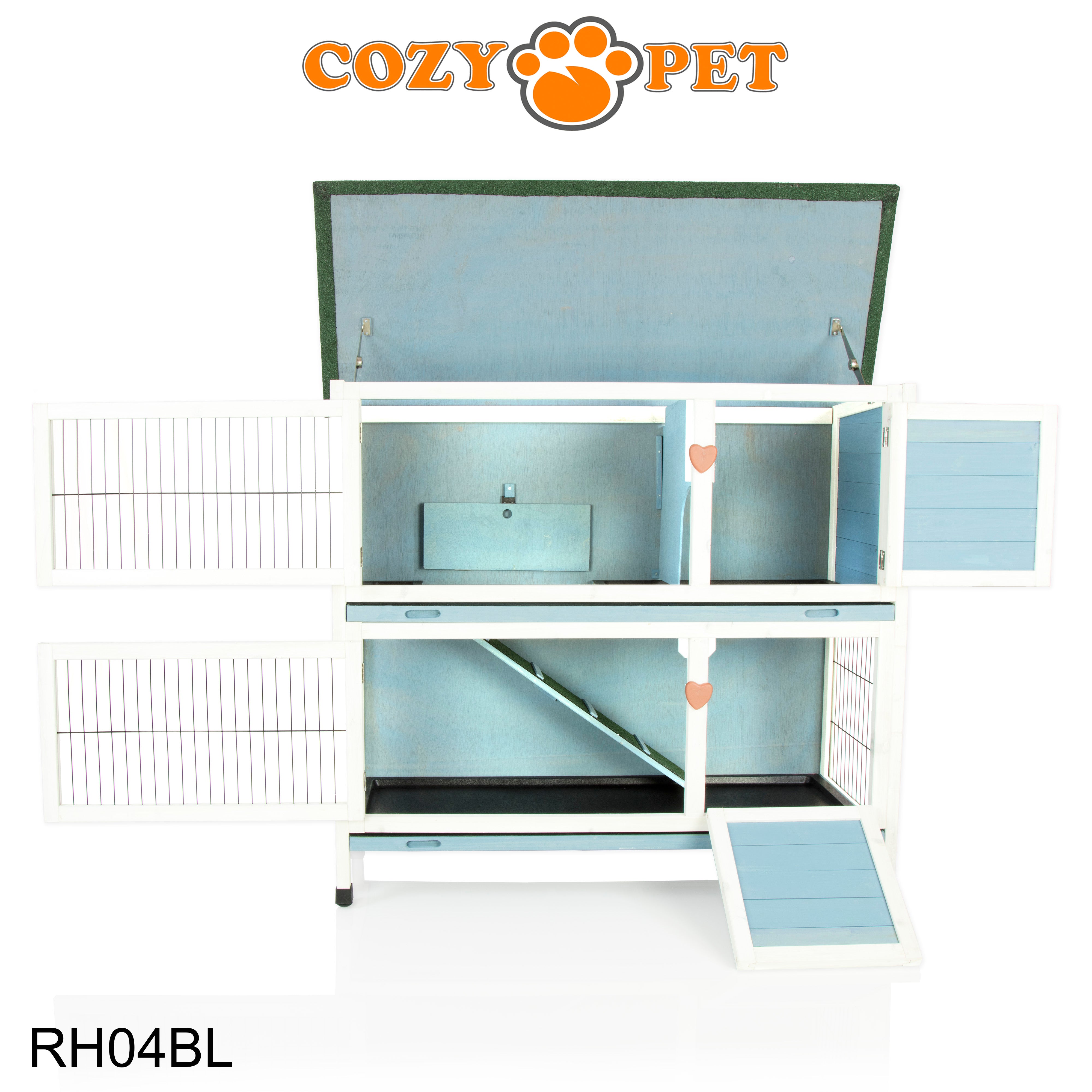 Rabbit Hutch 4ft - Blue - RH04BL