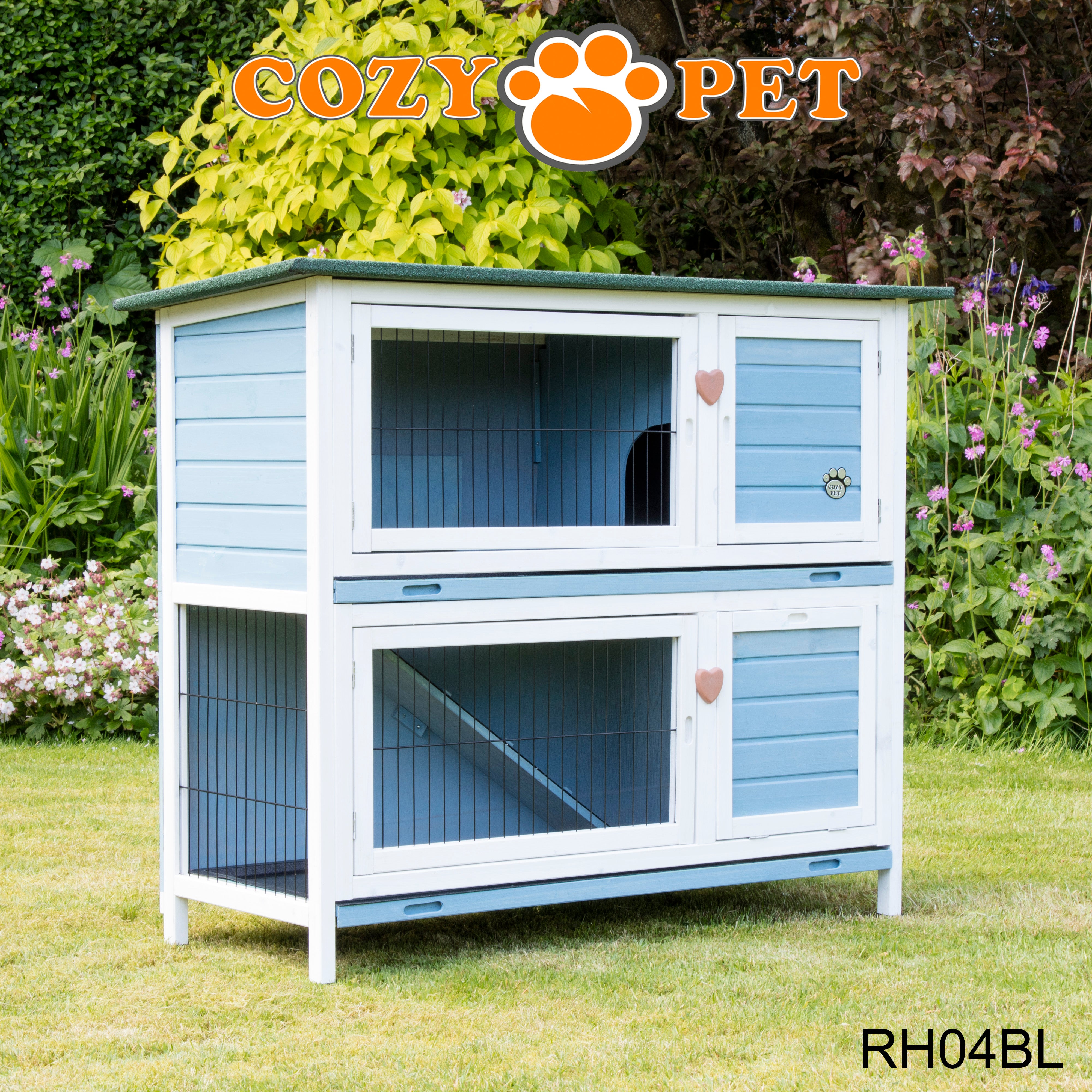 Rabbit Hutch 4ft - Blue - RH04BL