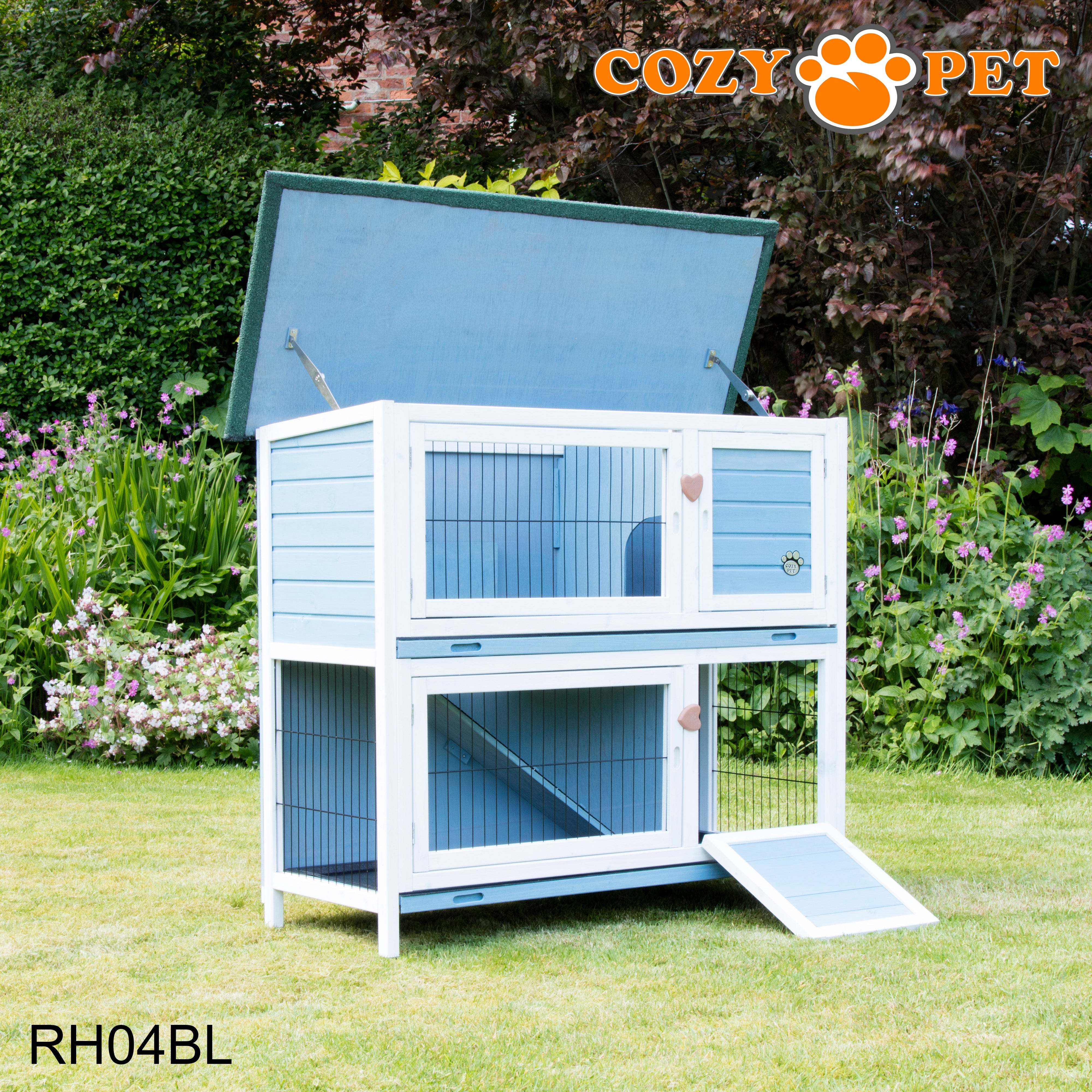 Rabbit Hutch 4ft - Blue - RH04BL