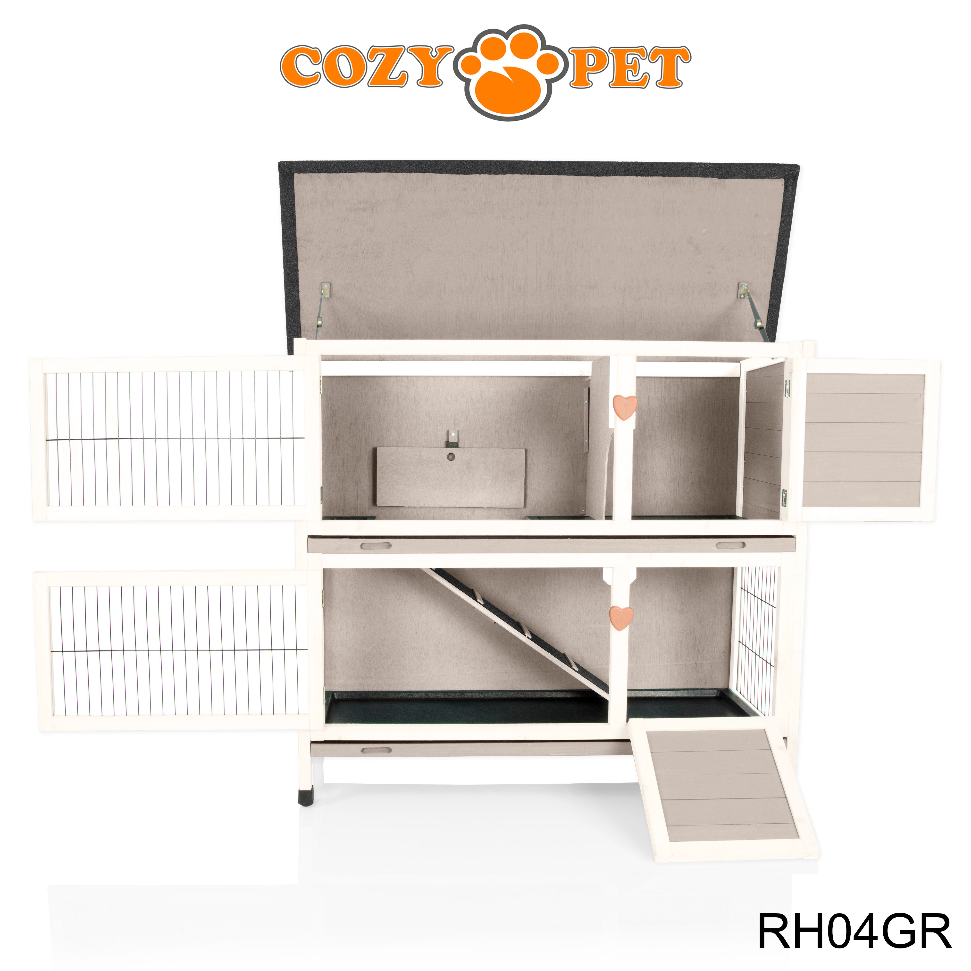 Rabbit Hutch 4ft with Cover - RH04GR + RH04C