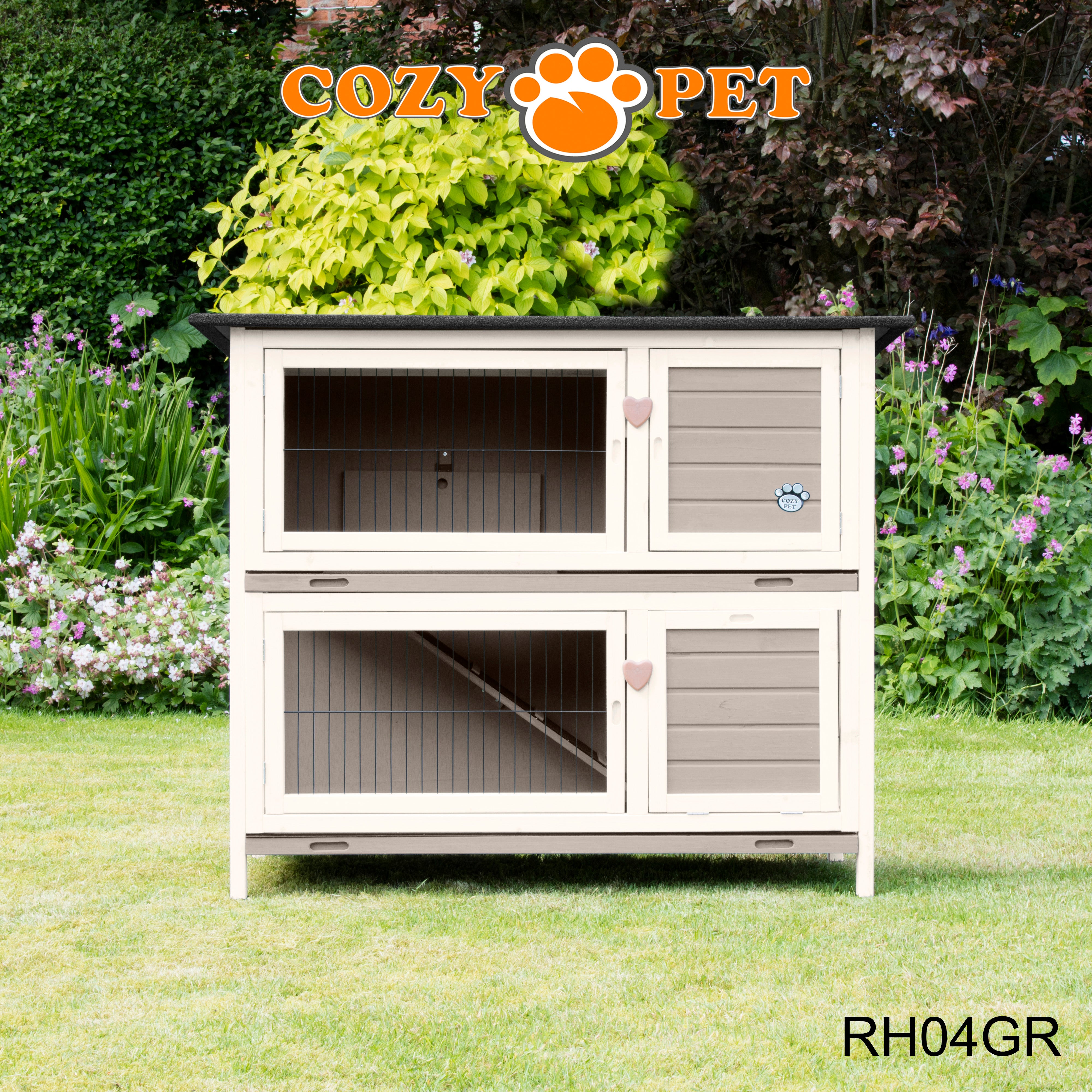 Rabbit Hutch 4ft with Cover - RH04GR + RH04C