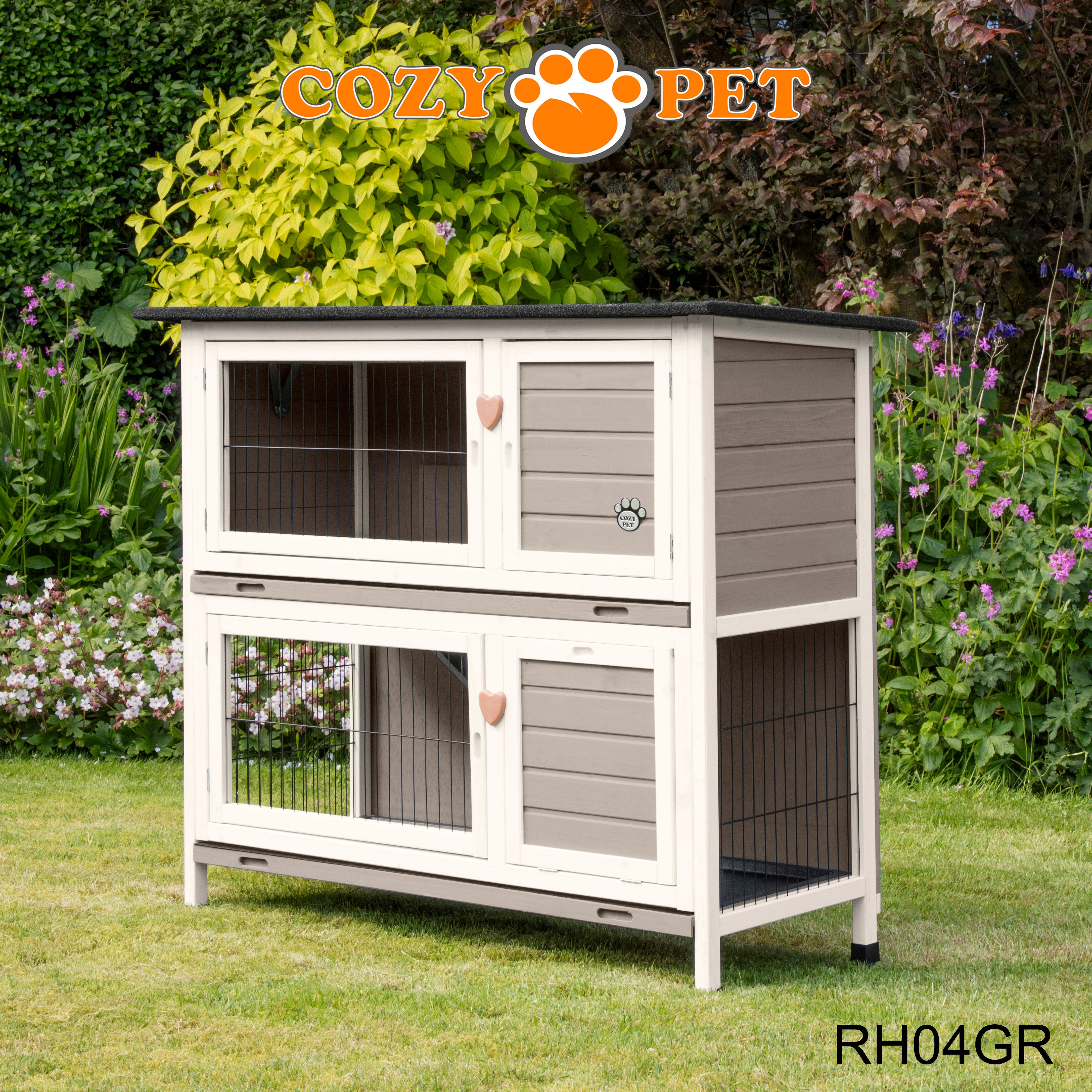 Rabbit Hutch 4ft with Cover - RH04GR + RH04C