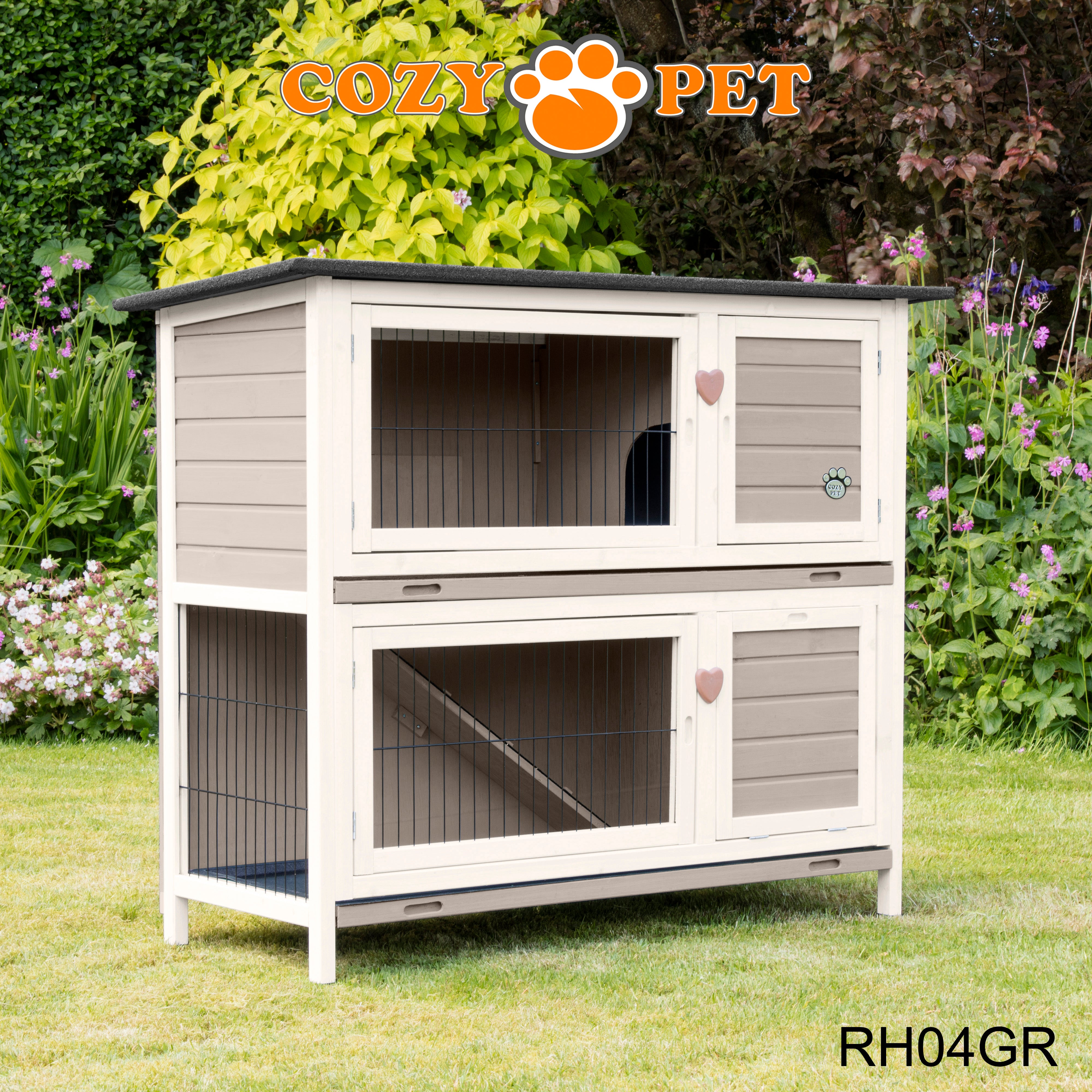 Rabbit Hutch 4ft with Cover - RH04GR + RH04C