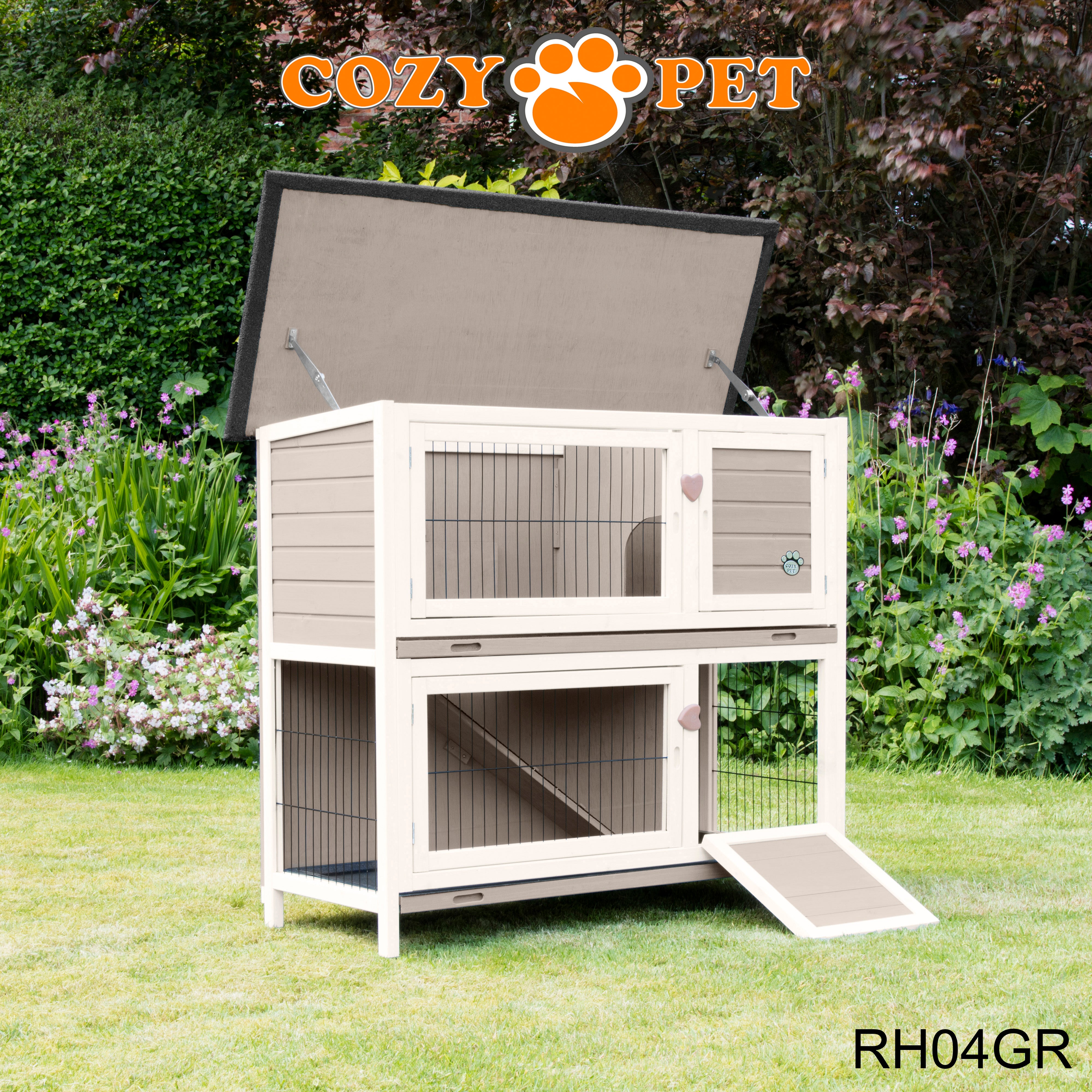 Rabbit Hutch 4ft with Cover - RH04GR + RH04C