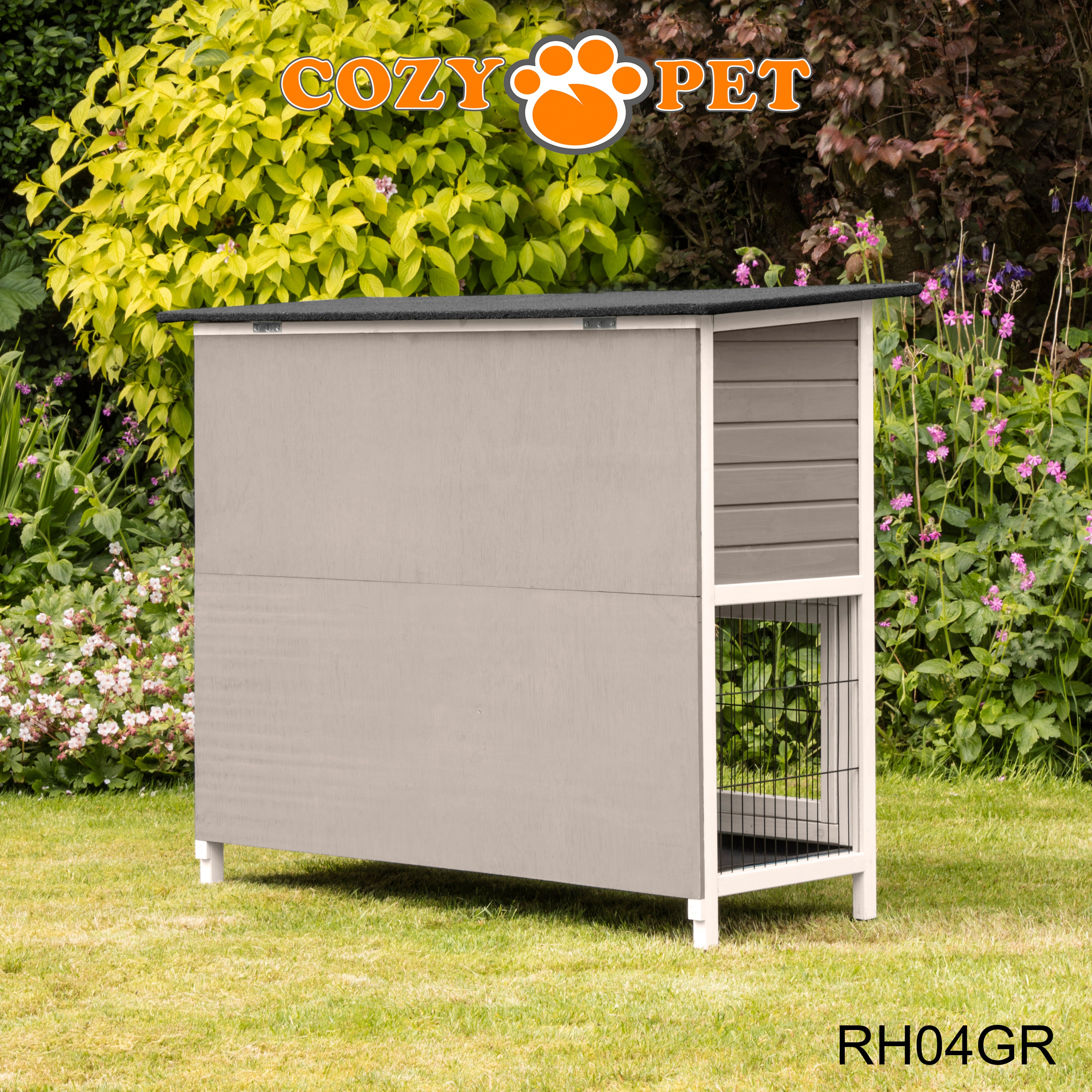 Rabbit Hutch 4ft with Cover - RH04GR + RH04C