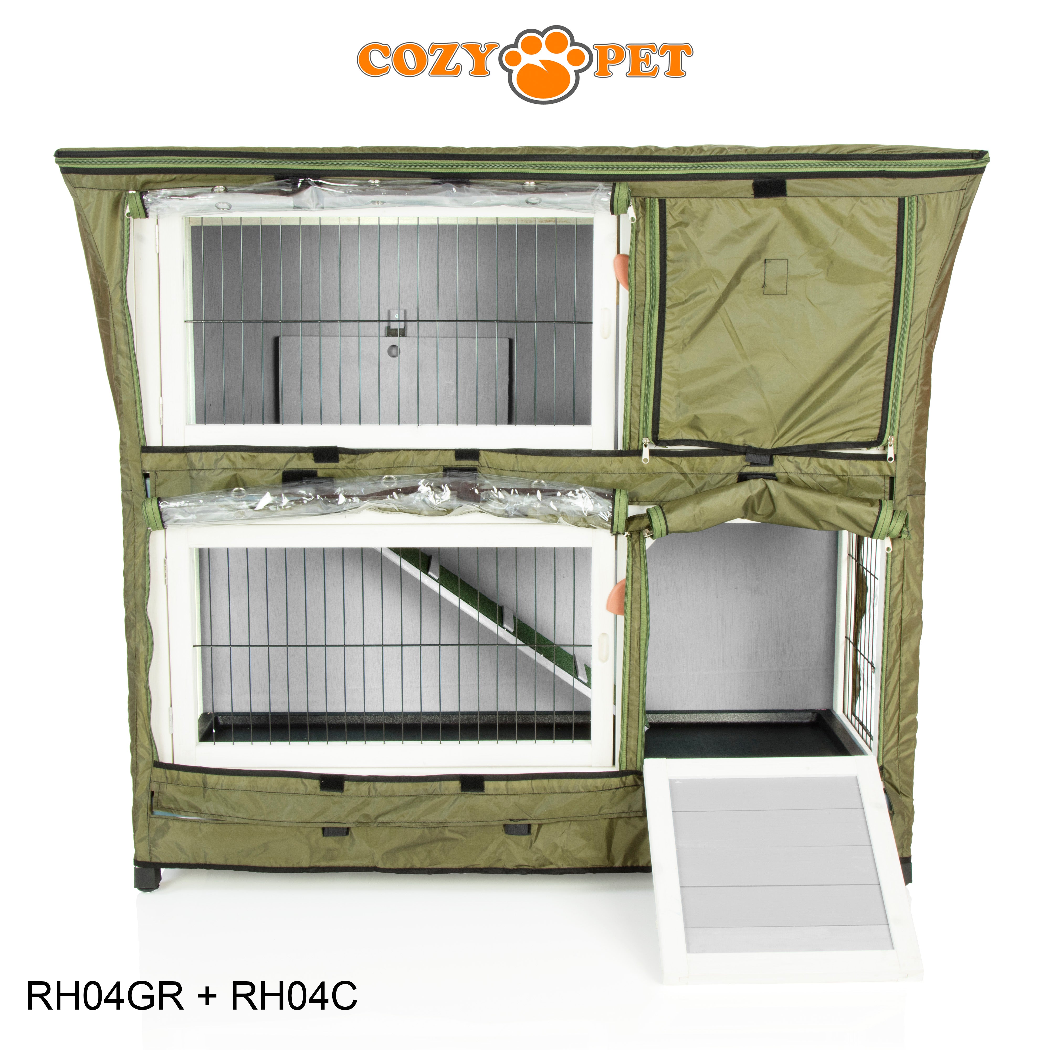 Rabbit Hutch 4ft with Cover - RH04GR + RH04C