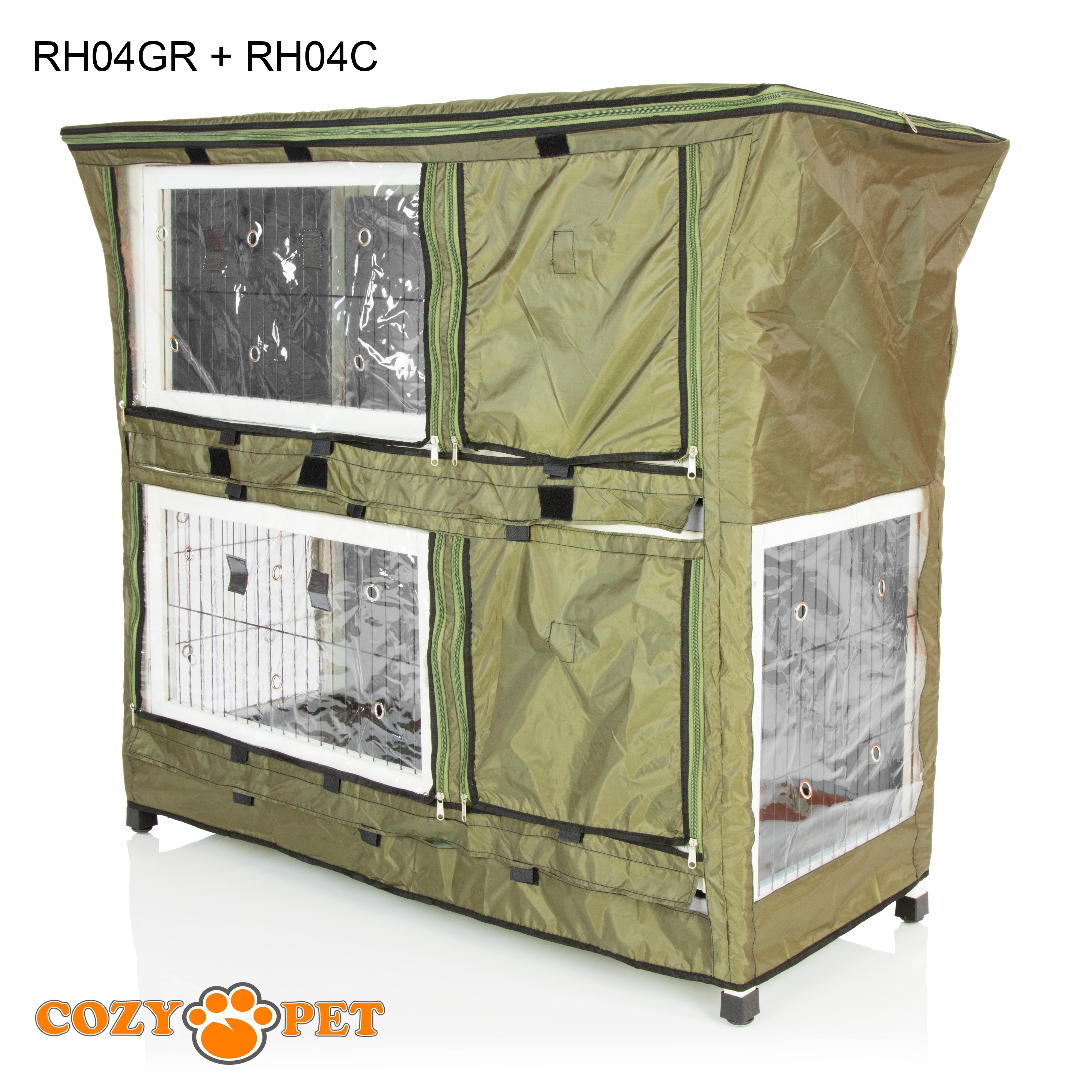 Rabbit Hutch 4ft with Cover - RH04GR + RH04C