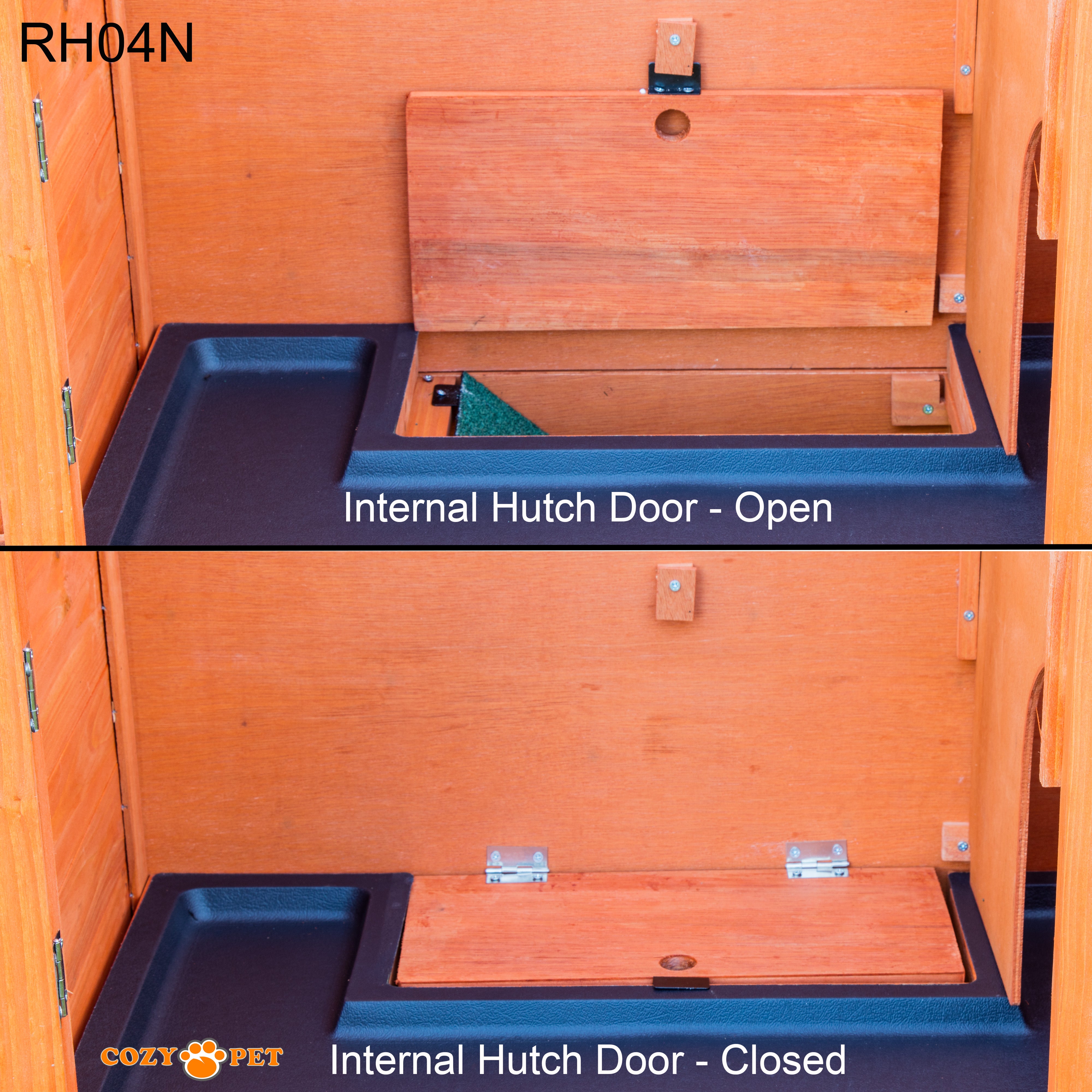 Rabbit Hutch 4ft with Cover - Natural - RH04N + Cover