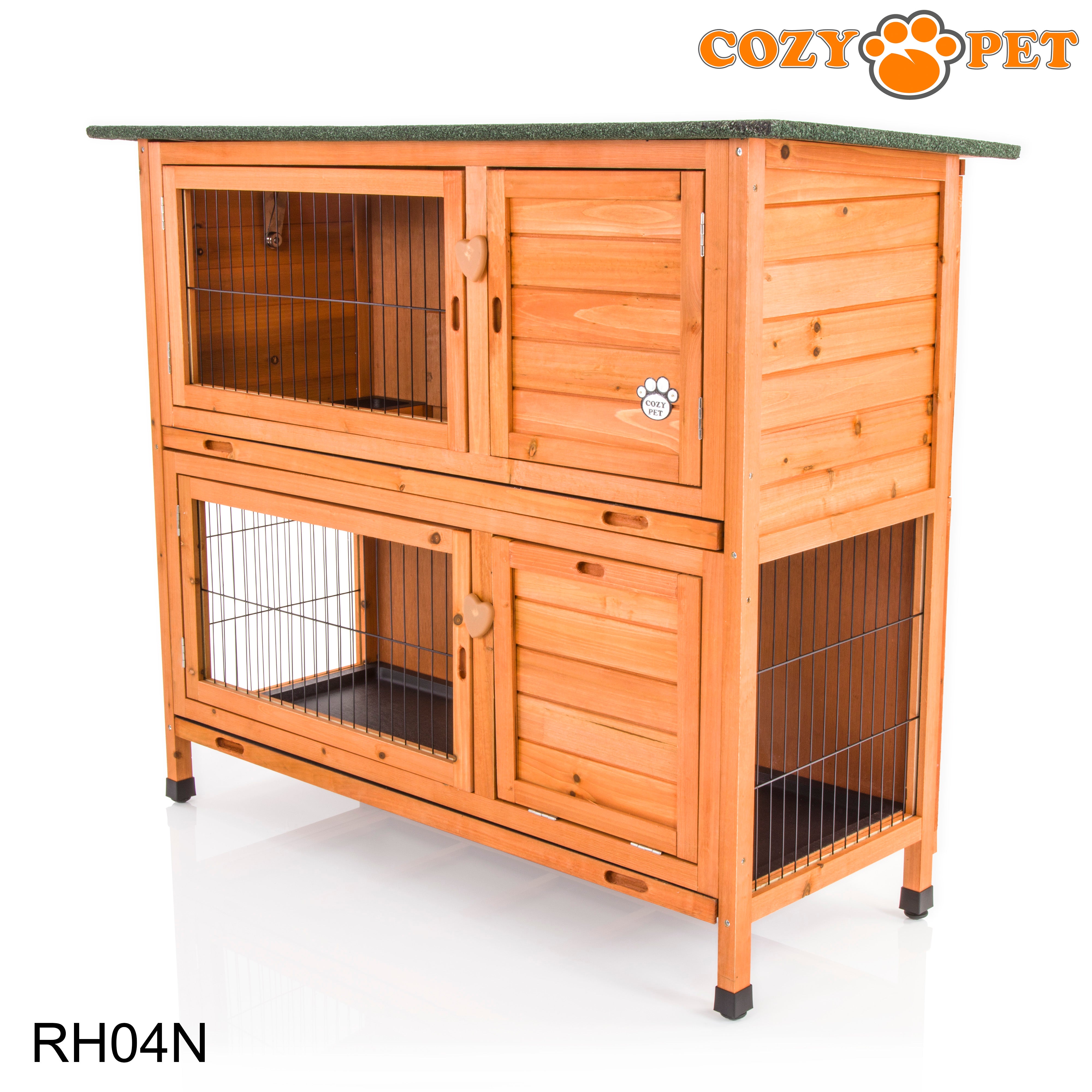 Rabbit Hutch 4ft with Cover - Natural - RH04N + Cover