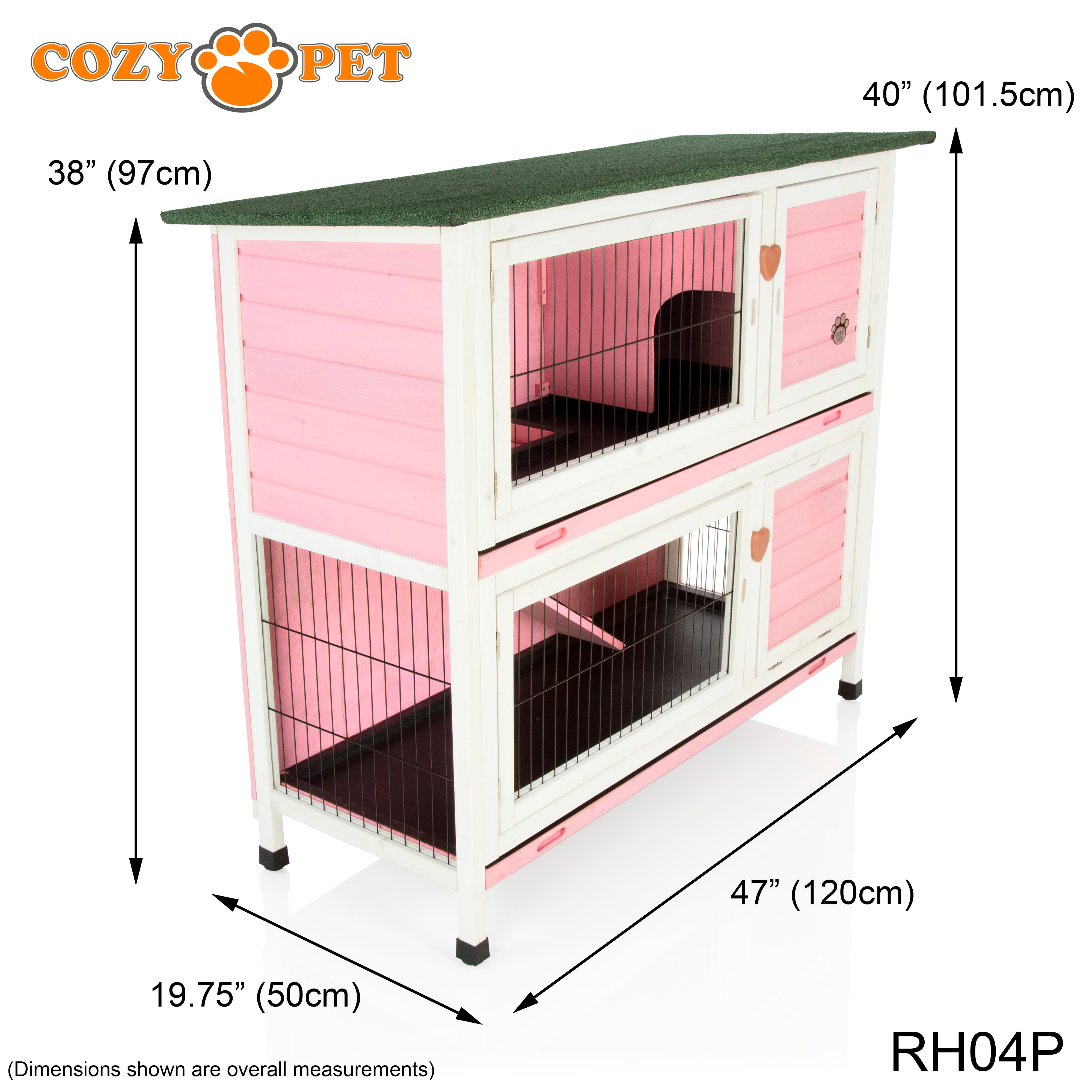 Rabbit Hutch 4ft - Pink - RH04P