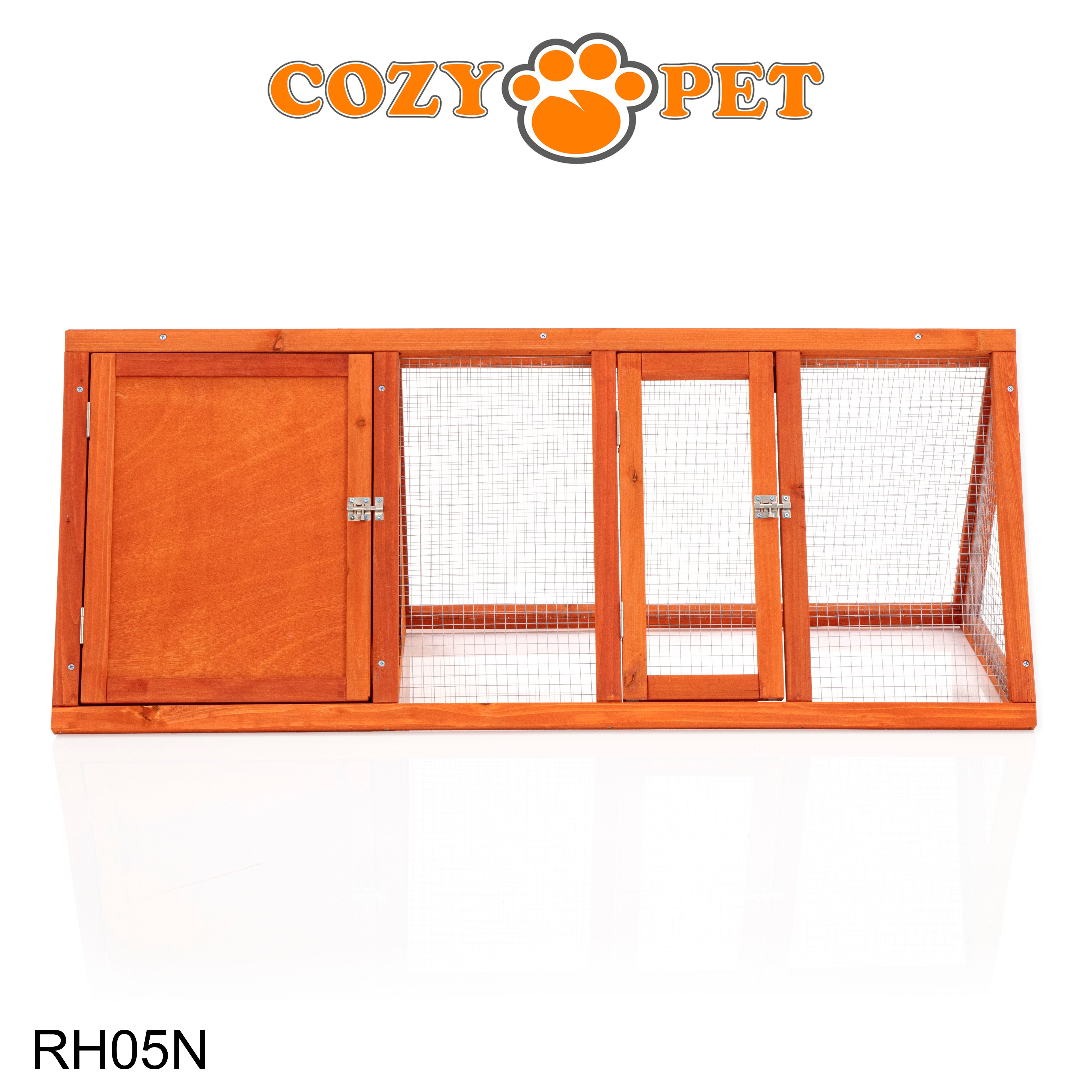 Rabbit Hutch with Run Triangular - Natural - RH05N