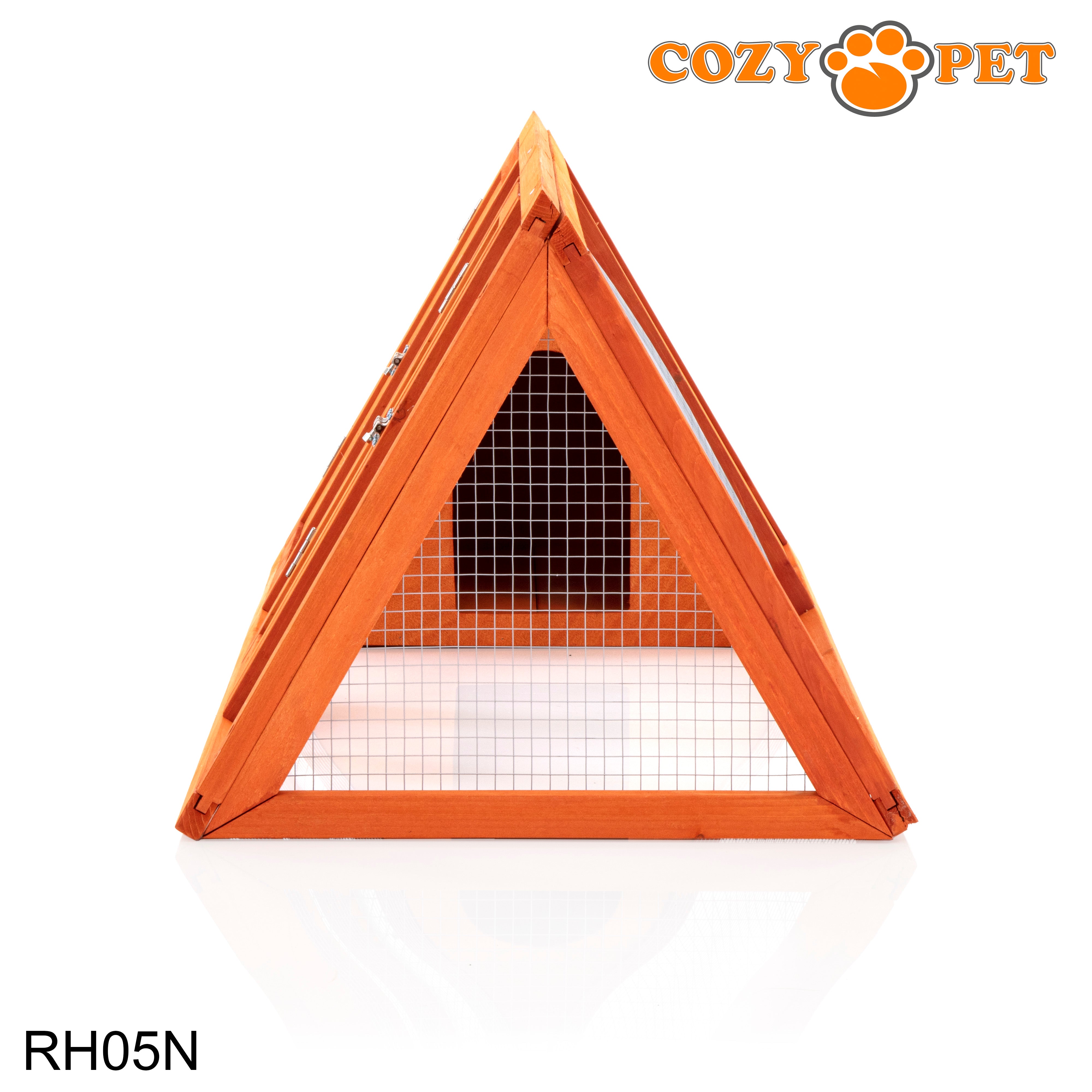 Rabbit Hutch with Run Triangular - Natural - RH05N