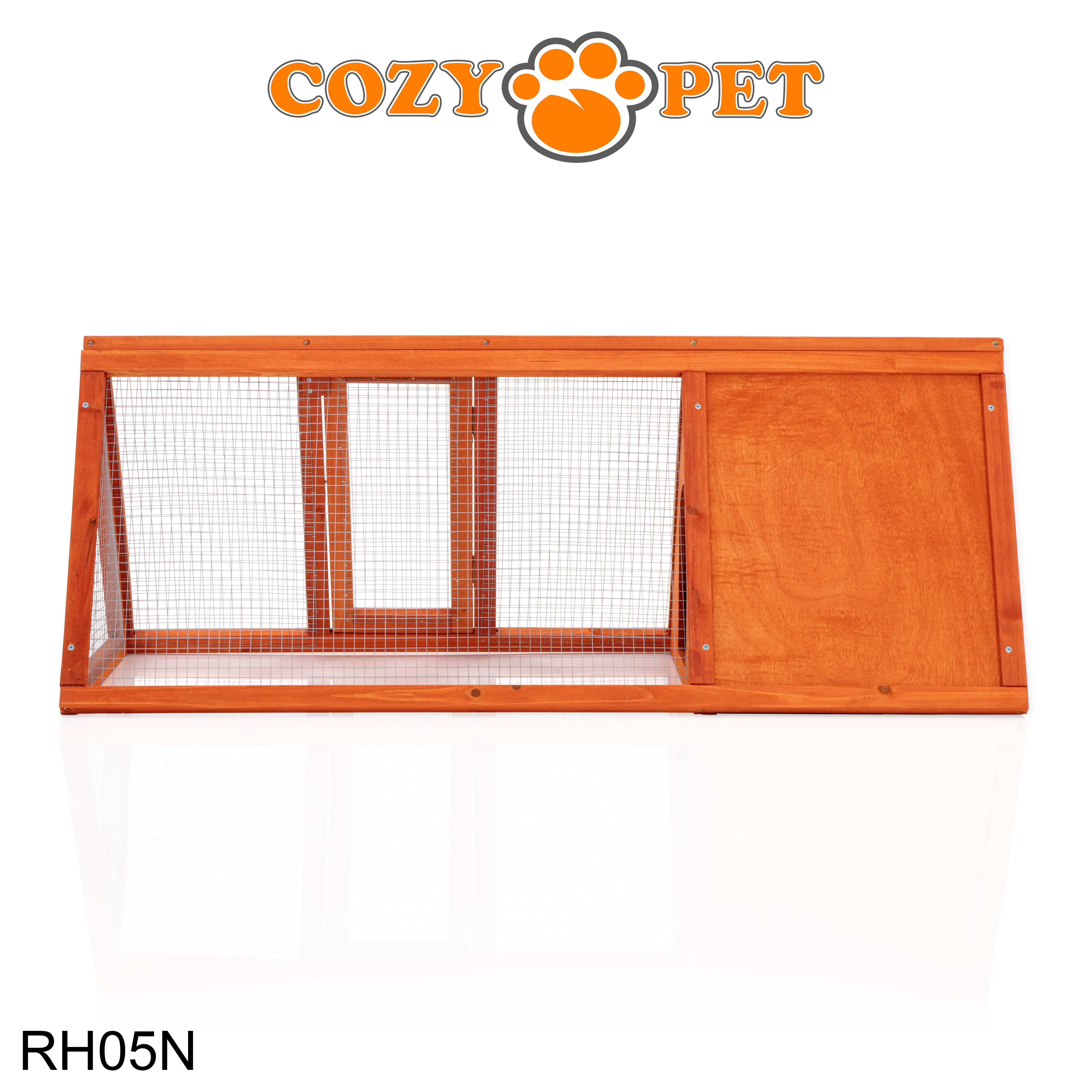 Rabbit Hutch with Run Triangular - Natural - RH05N