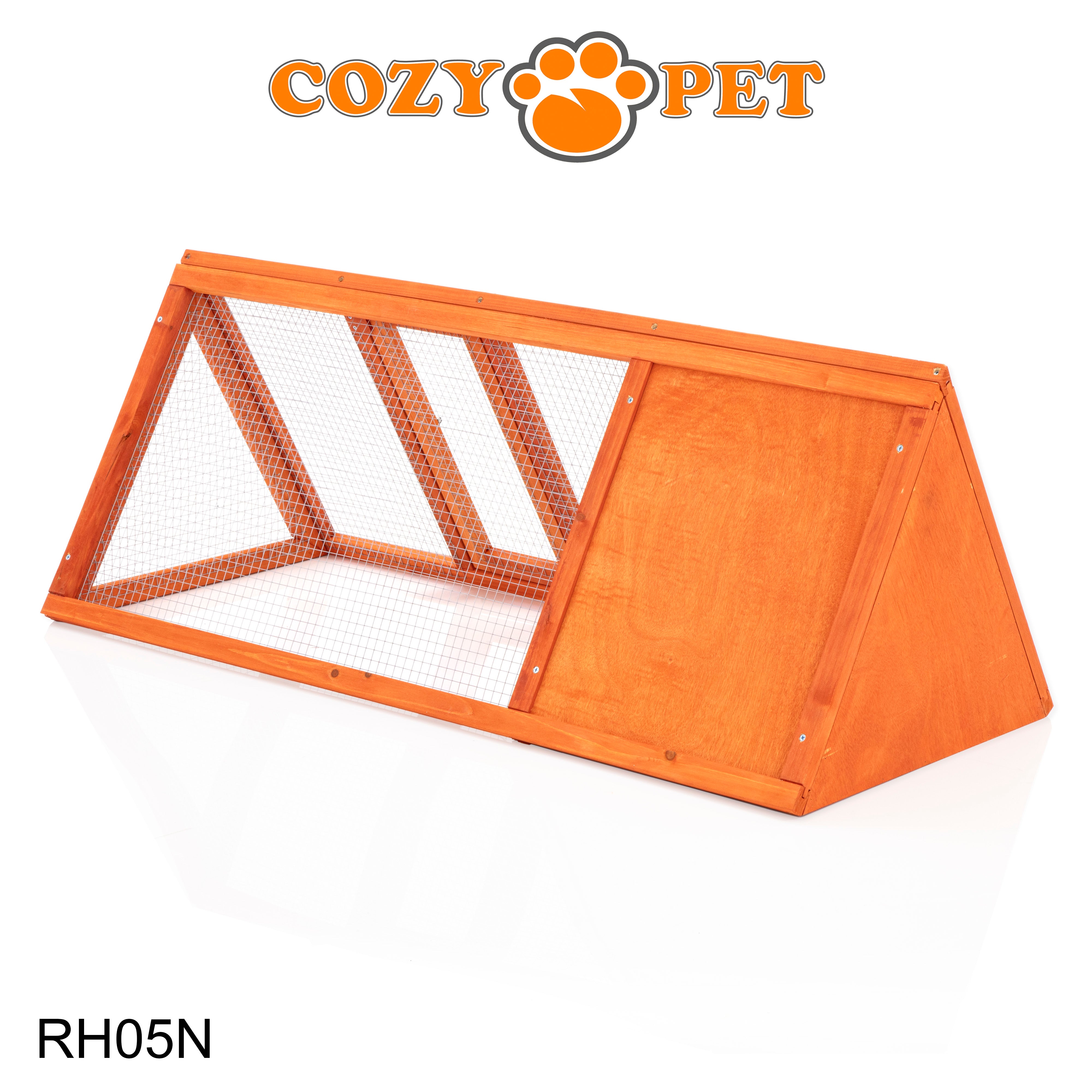 Rabbit Hutch with Run Triangular - Natural - RH05N