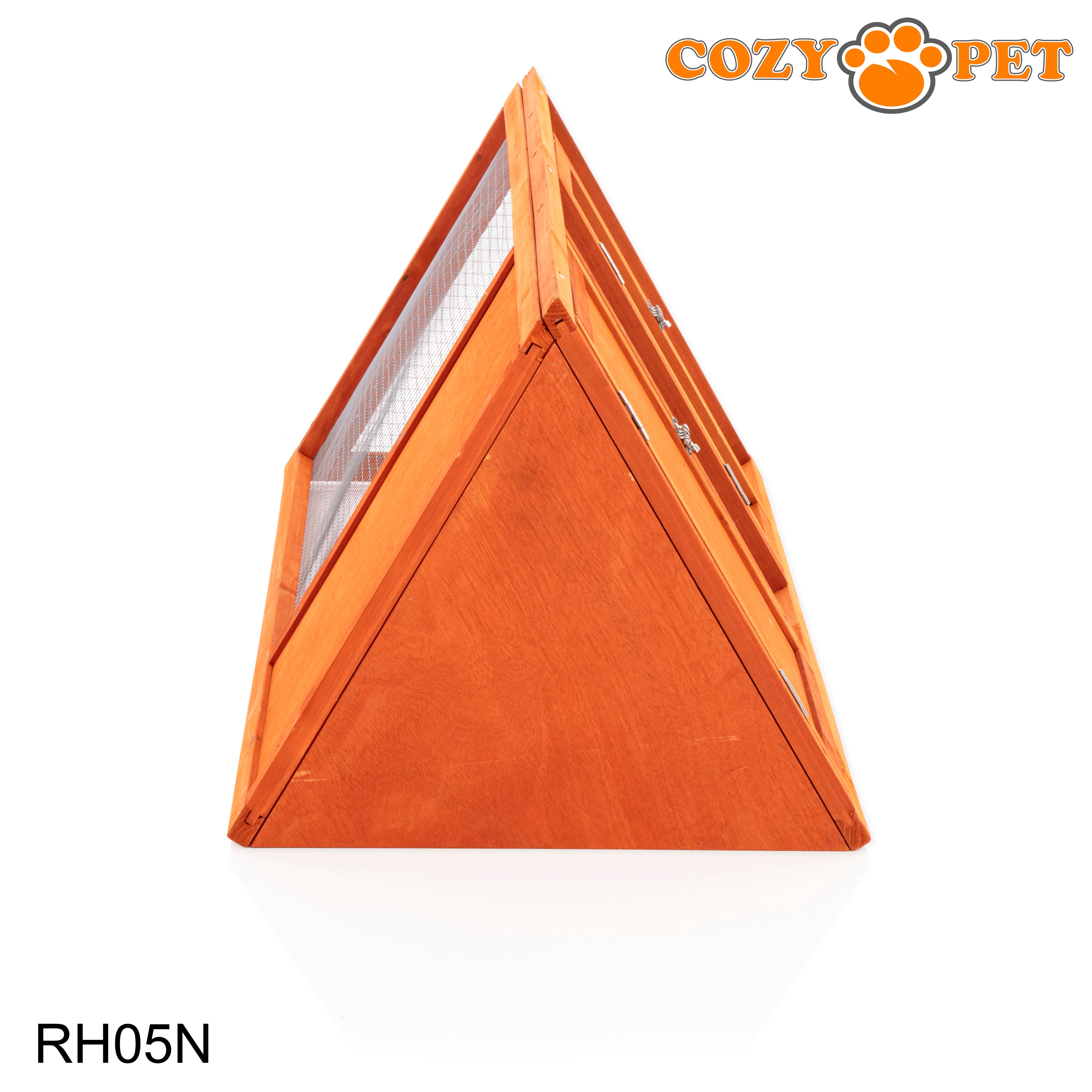 Rabbit Hutch with Run Triangular - Natural - RH05N