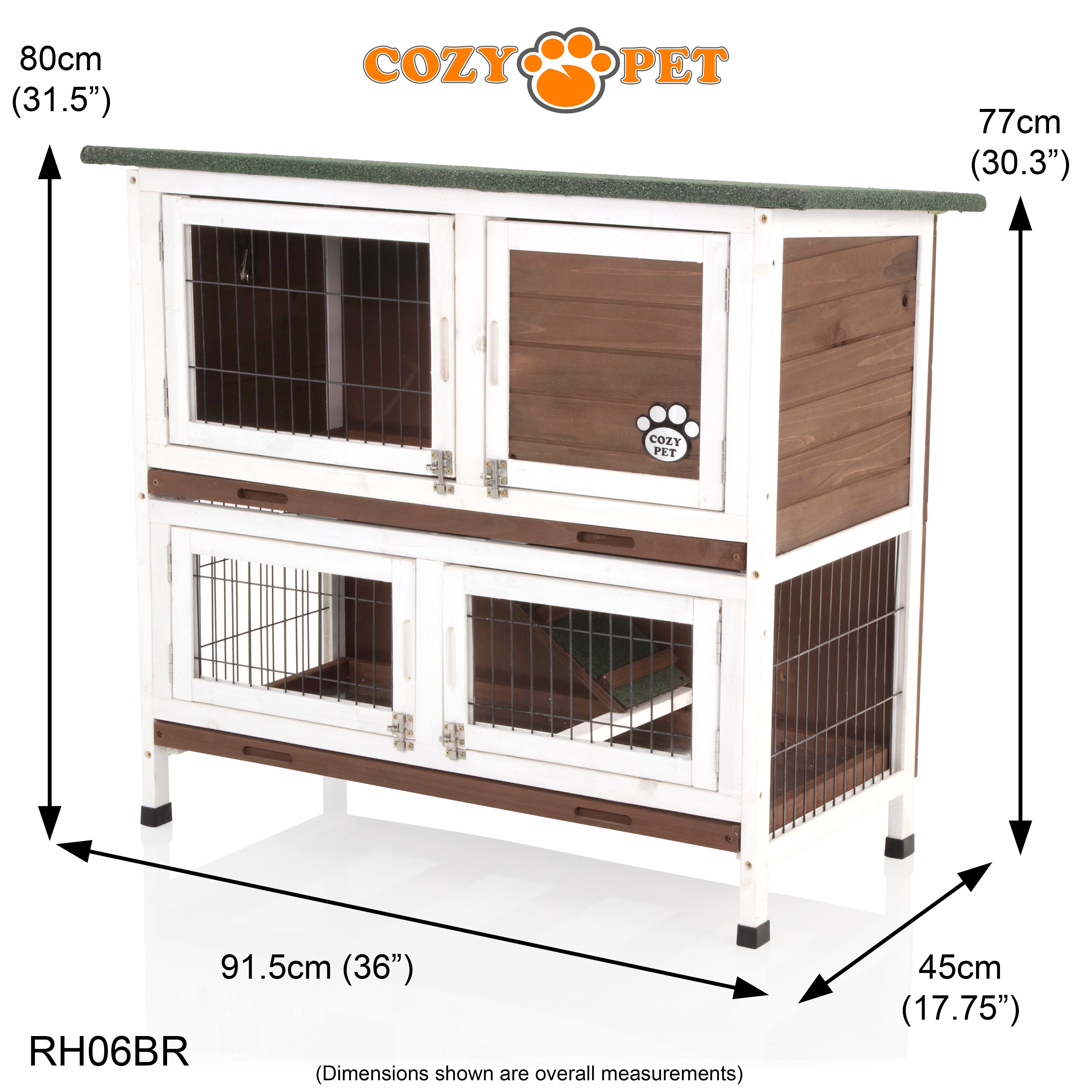 Rabbit Hutch 3ft - Brown - RH06BR