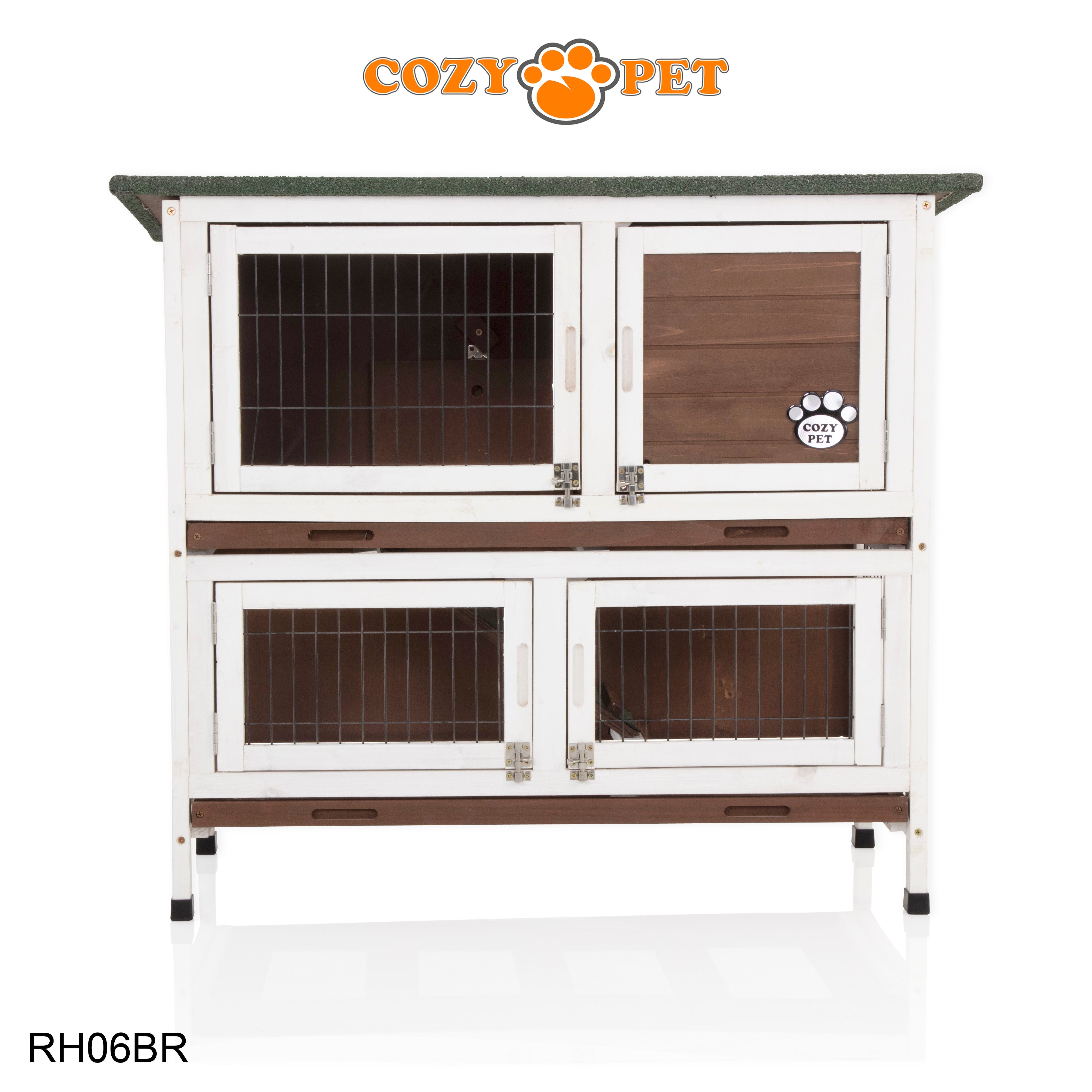 Rabbit Hutch 3ft with Cover - Brown - RH06BR + RH06C