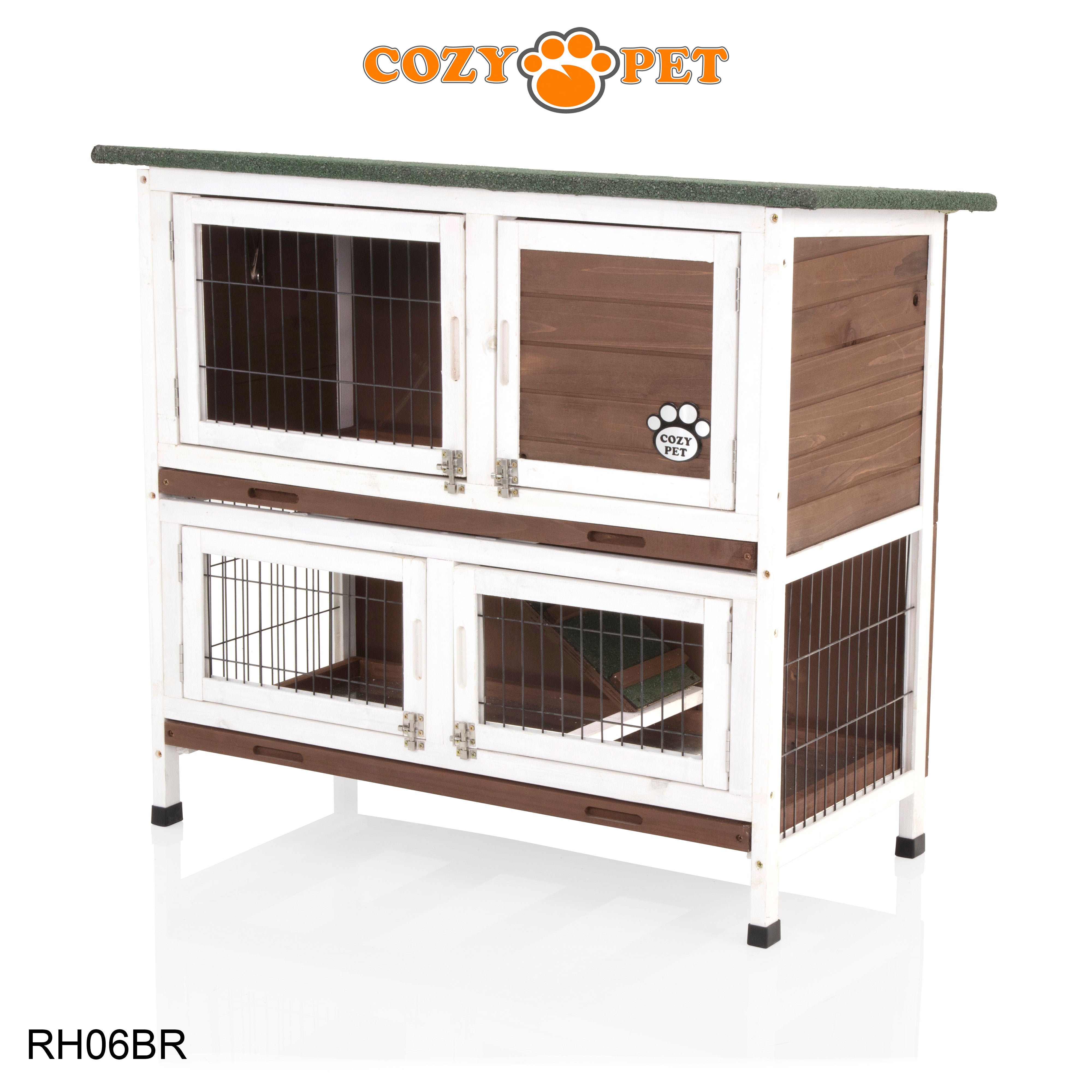 Rabbit Hutch 3ft with Cover - Brown - RH06BR + RH06C