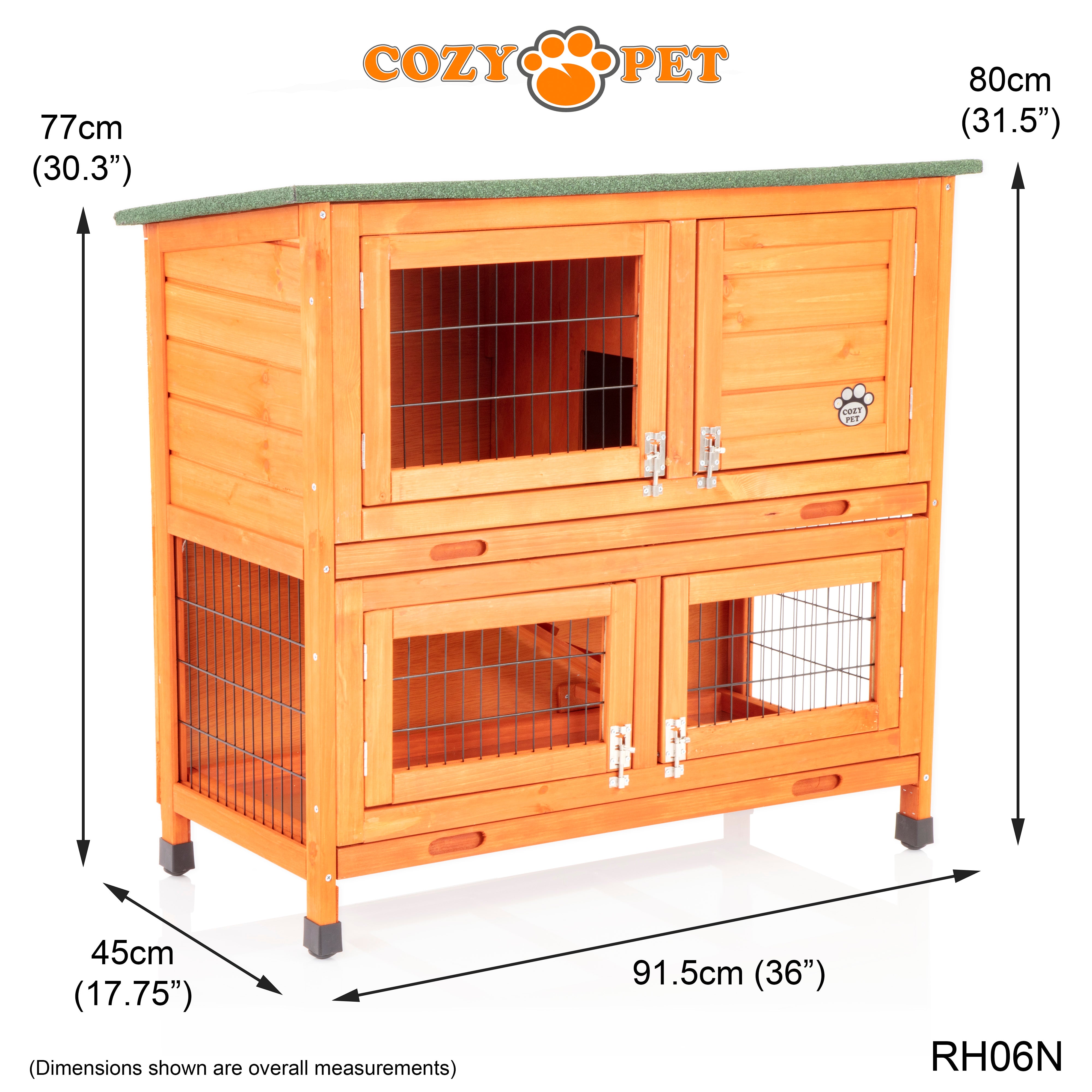 Rabbit Hutch 3ft - Natural - RH06N